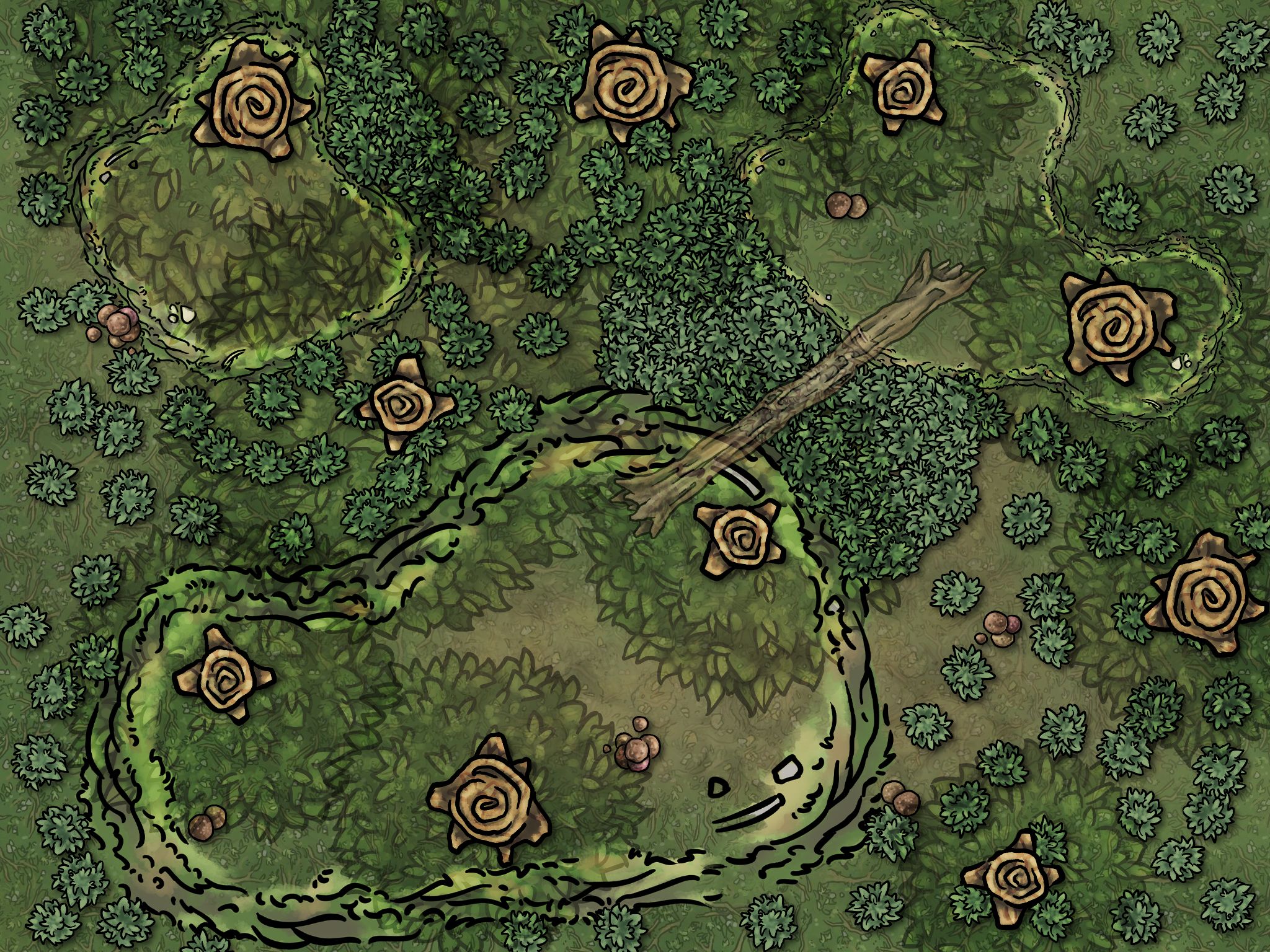 Forest Encounter Battle Map Inkarnate Create Fantasy Maps Online