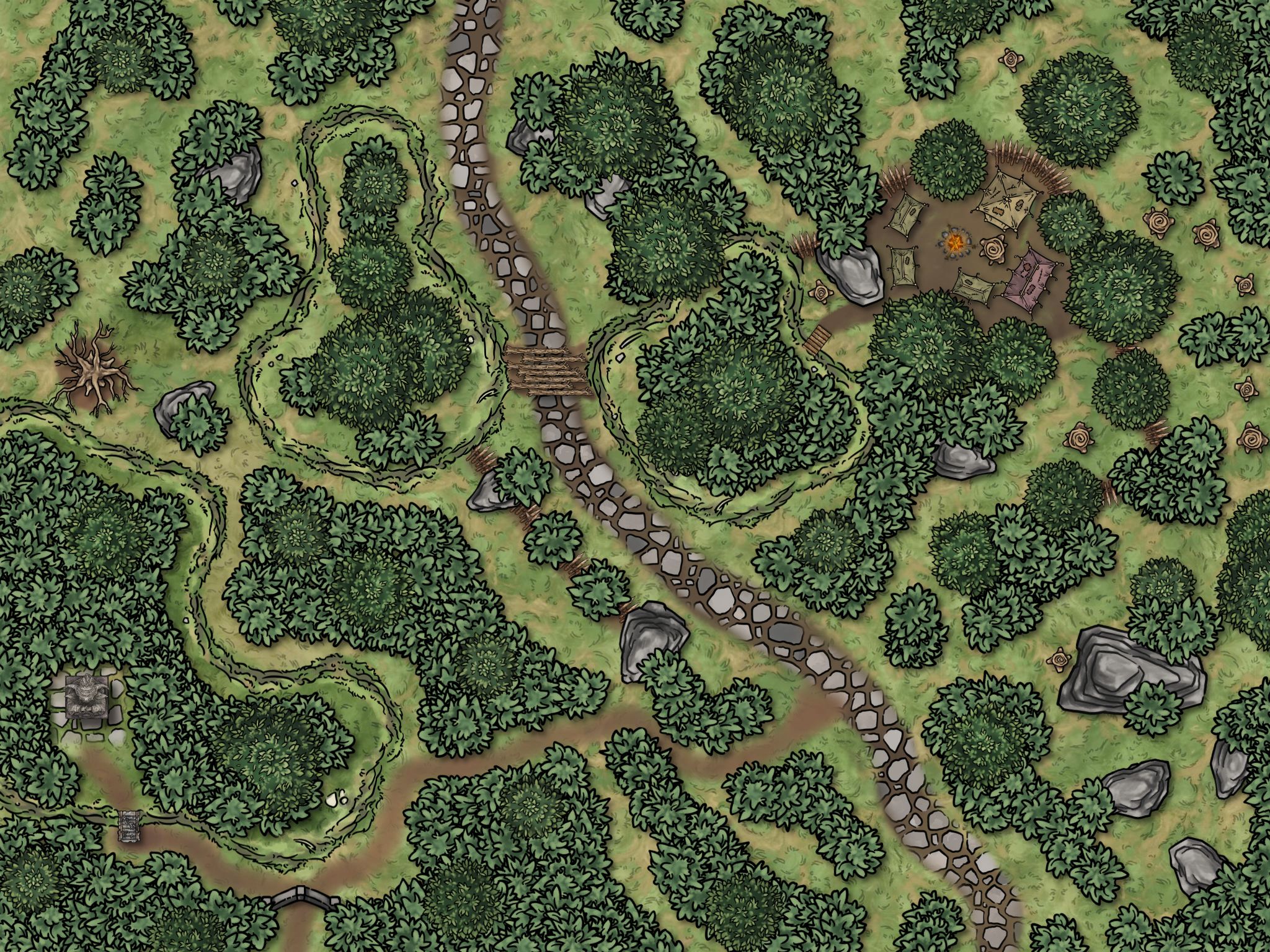 Bandit Ambush | Inkarnate - Create Fantasy Maps Online