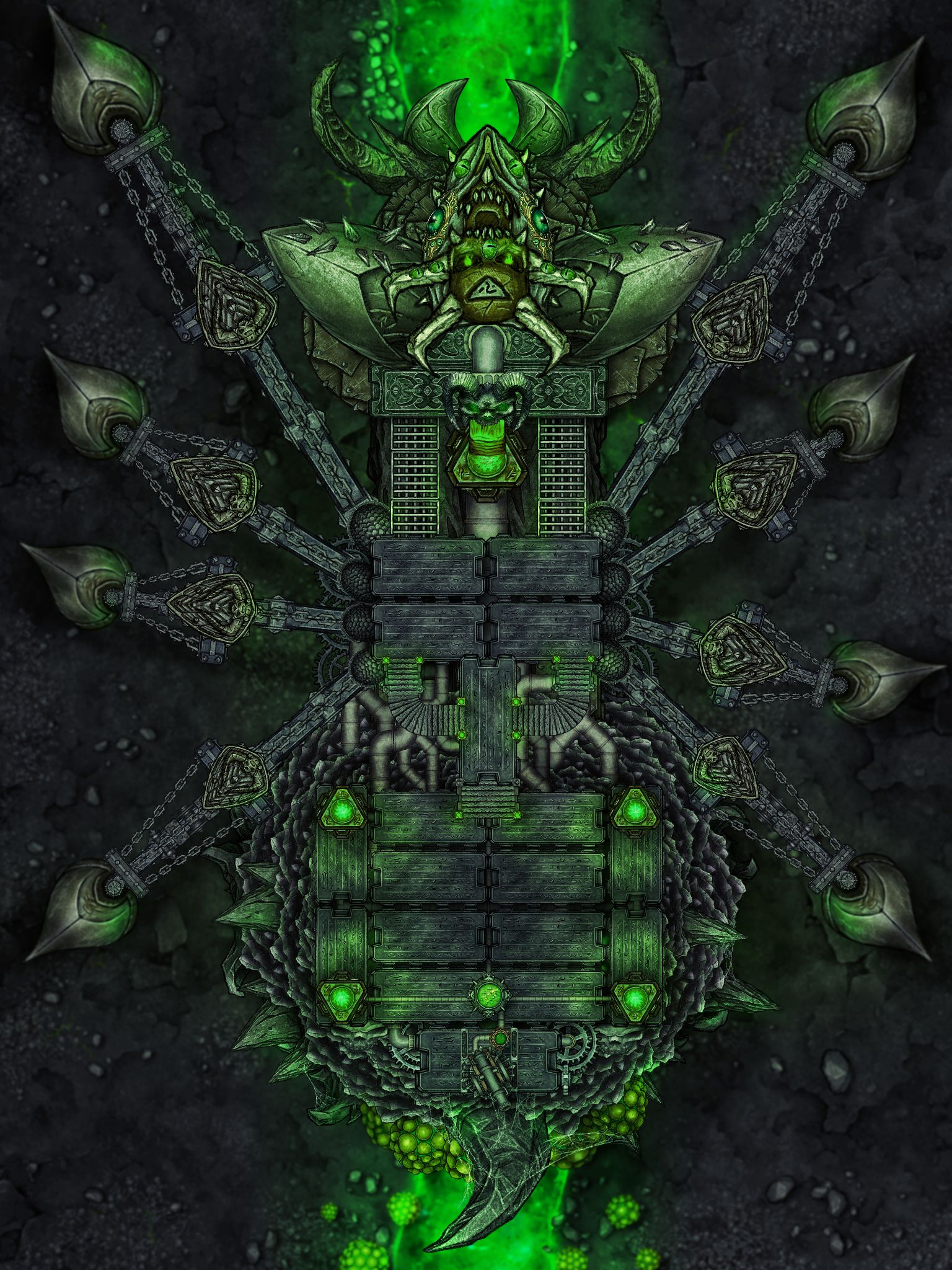 The Fel Spider War Machine | Inkarnate - Create Fantasy Maps Online