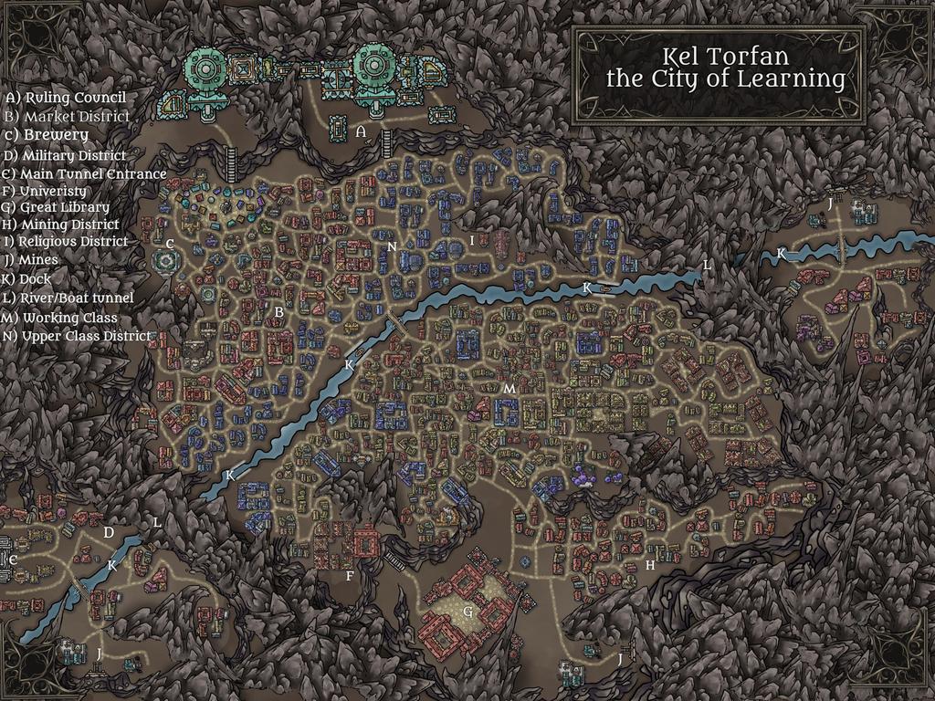Dwarven city Kel Torfan the City of Learning