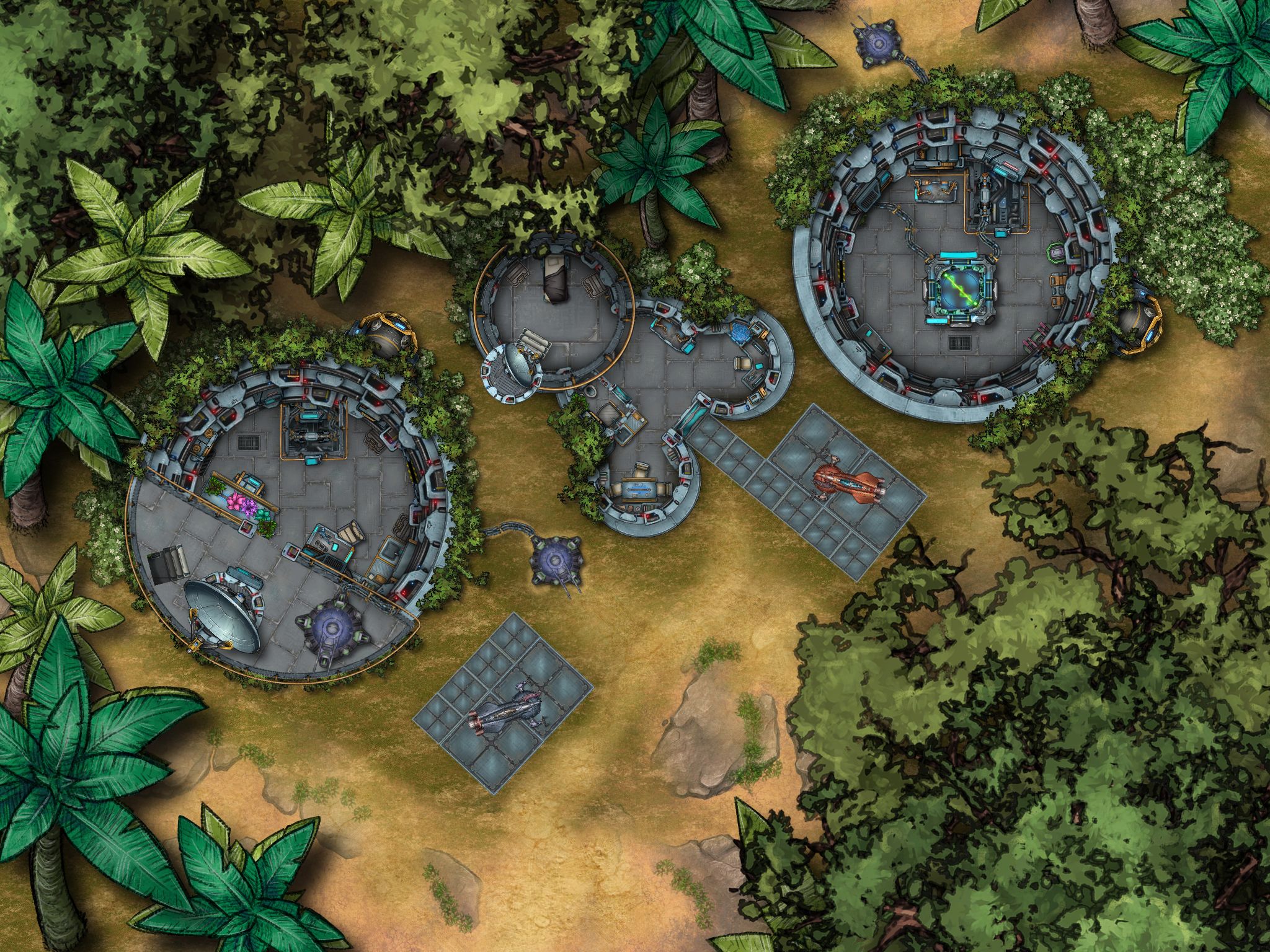Jungle Village Outpost | Inkarnate - Create Fantasy Maps Online