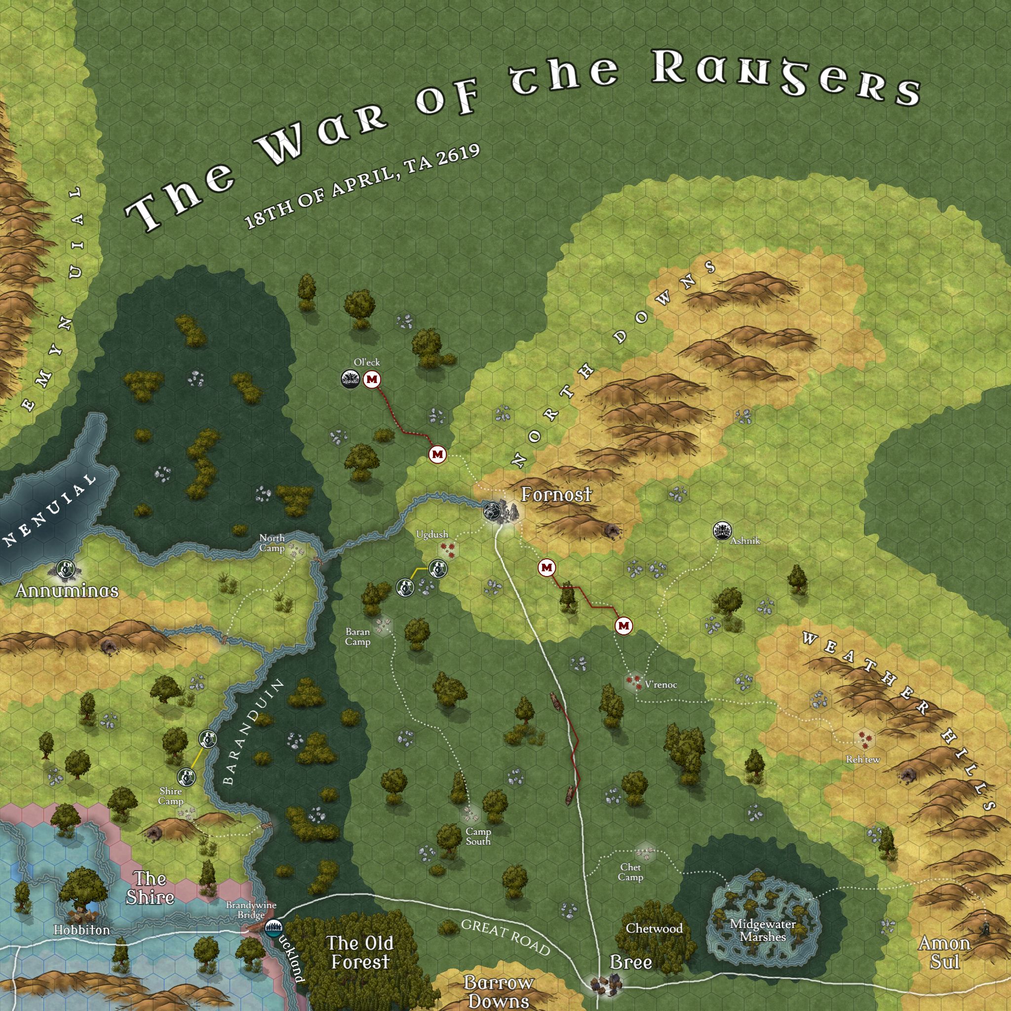 War of the Rangers - 18/4/19 | Inkarnate - Create Fantasy Maps Online