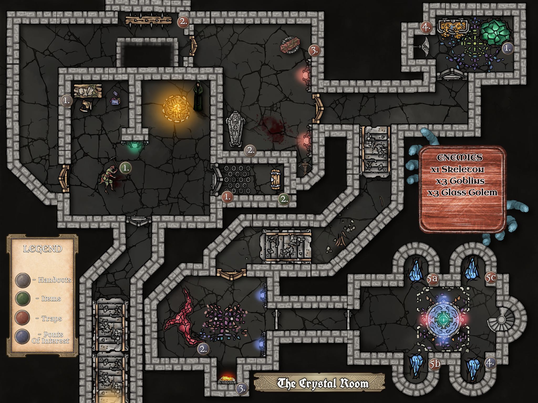 The Crystal Dungeon (DM copy) Inkarnate Create Fantasy Maps Online