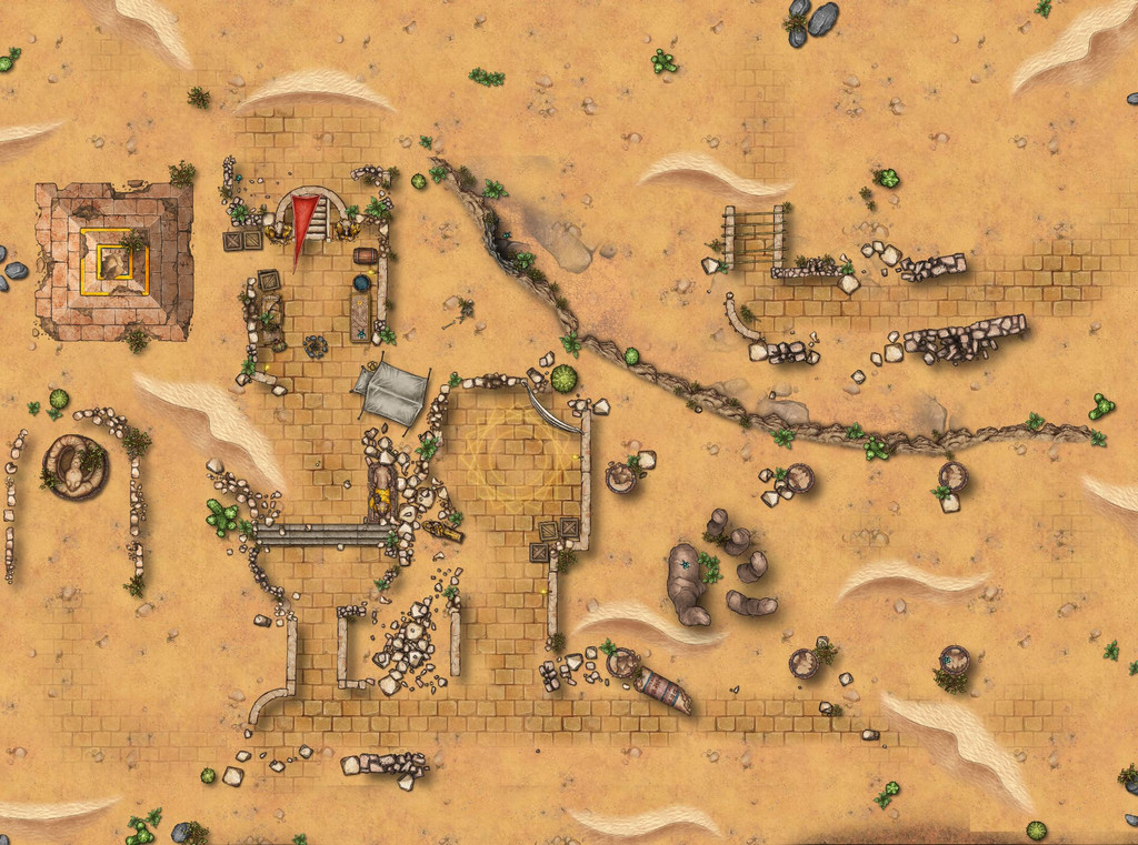 Desert ruins battle map 25x35 rmapmaking vrogue co