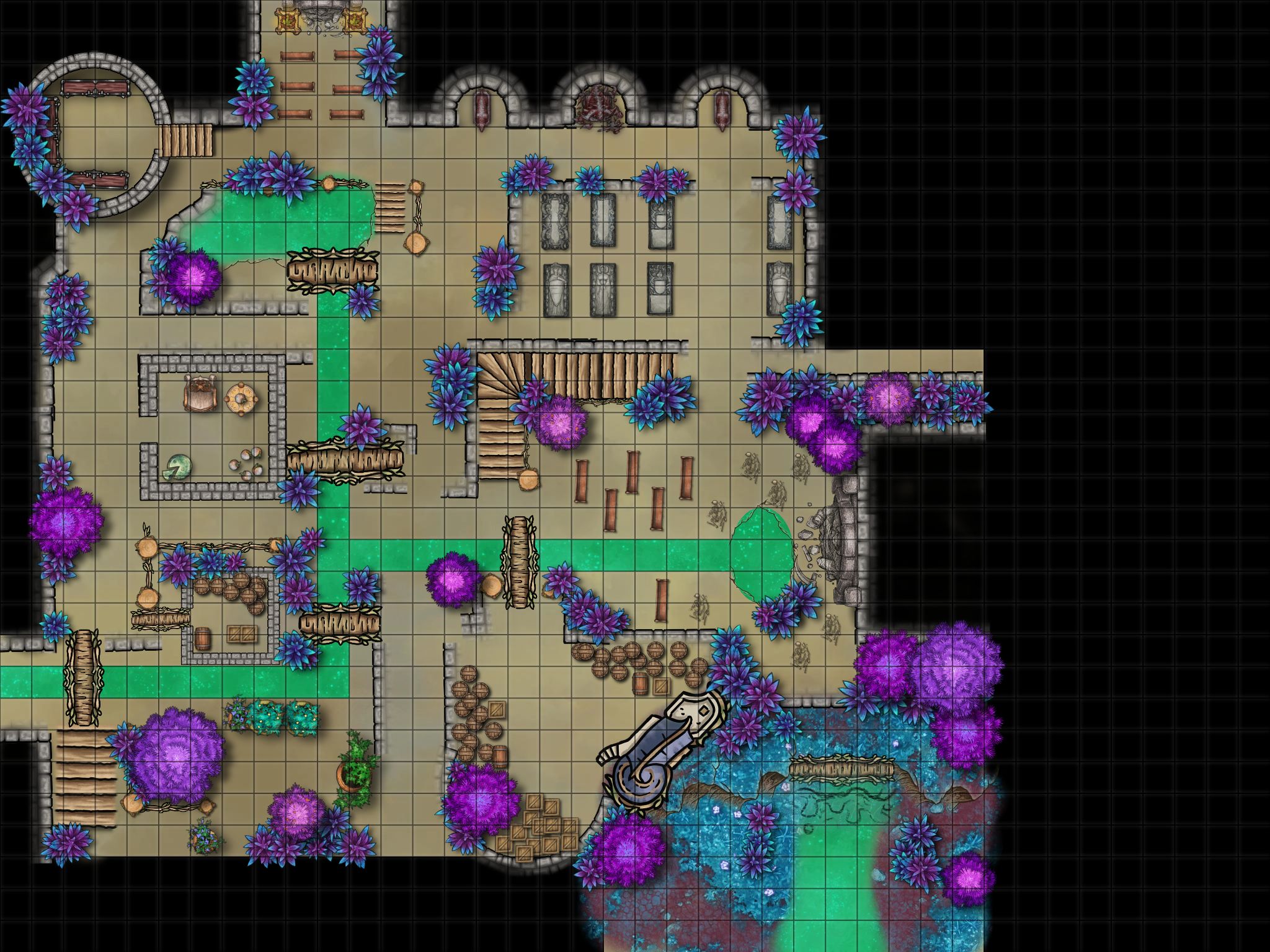 Elven dungeon ruins | Inkarnate - Create Fantasy Maps Online