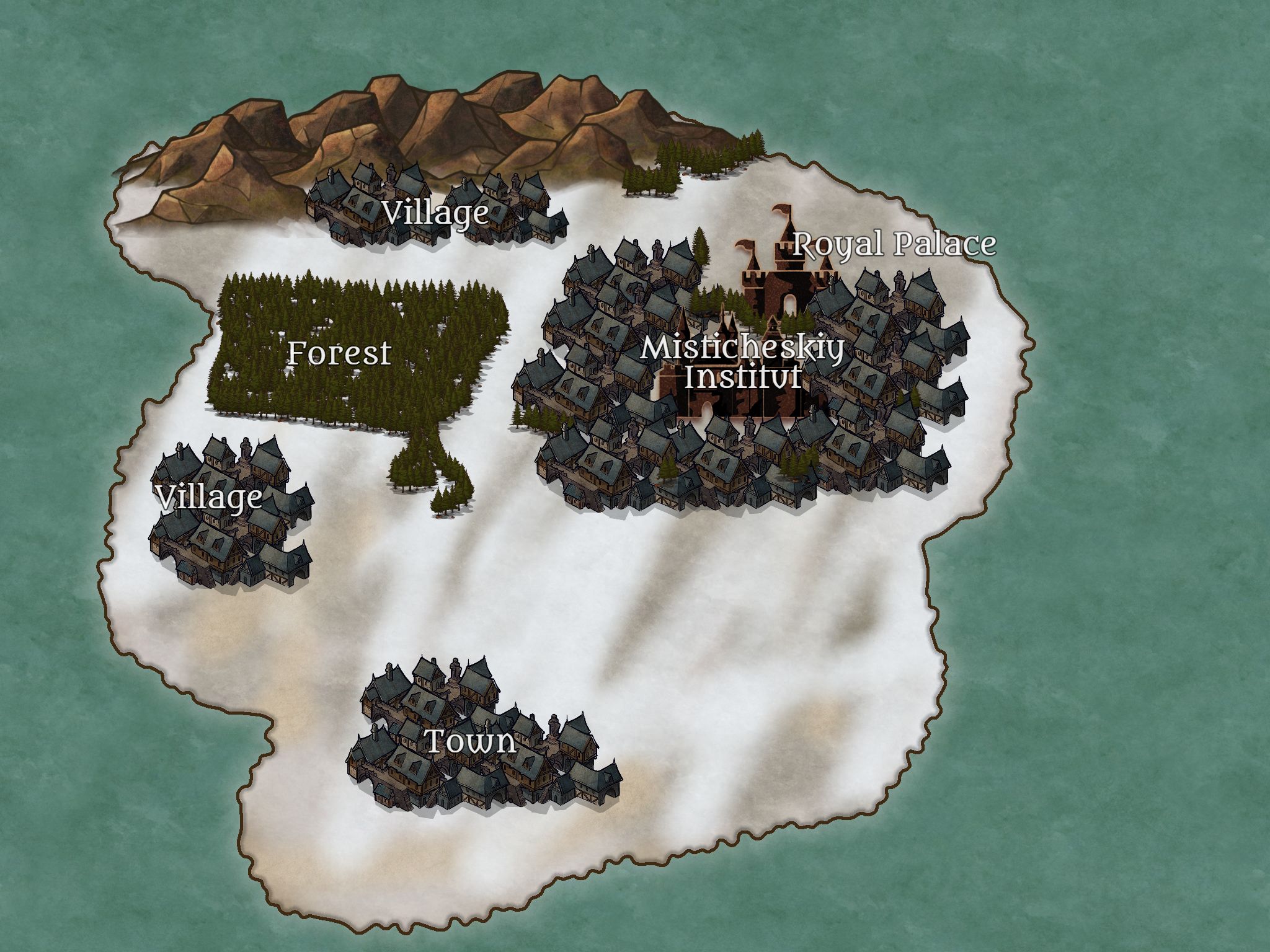 Map of Buyan, Russia