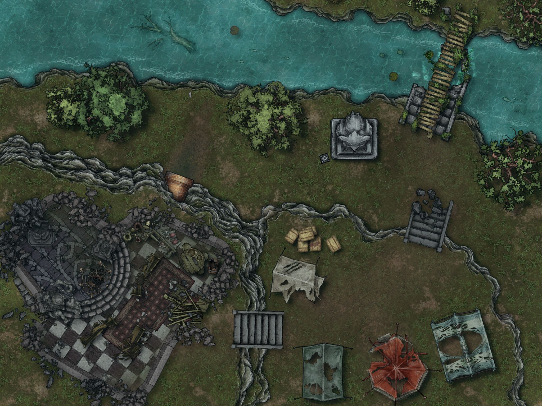 Ruined temple | Inkarnate - Create Fantasy Maps Online