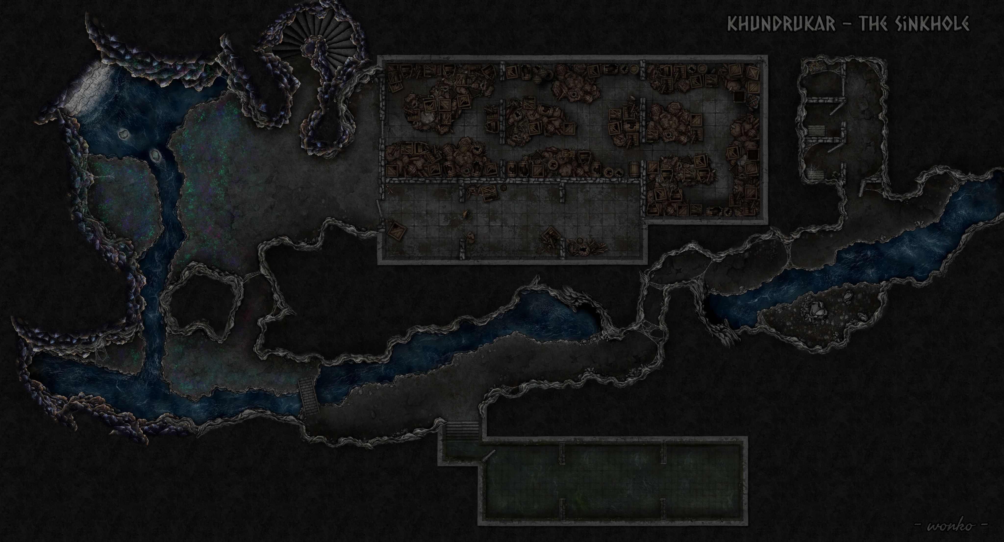 Khundrukar - The Sinkhole [50x27] | Inkarnate - Create Fantasy Maps Online