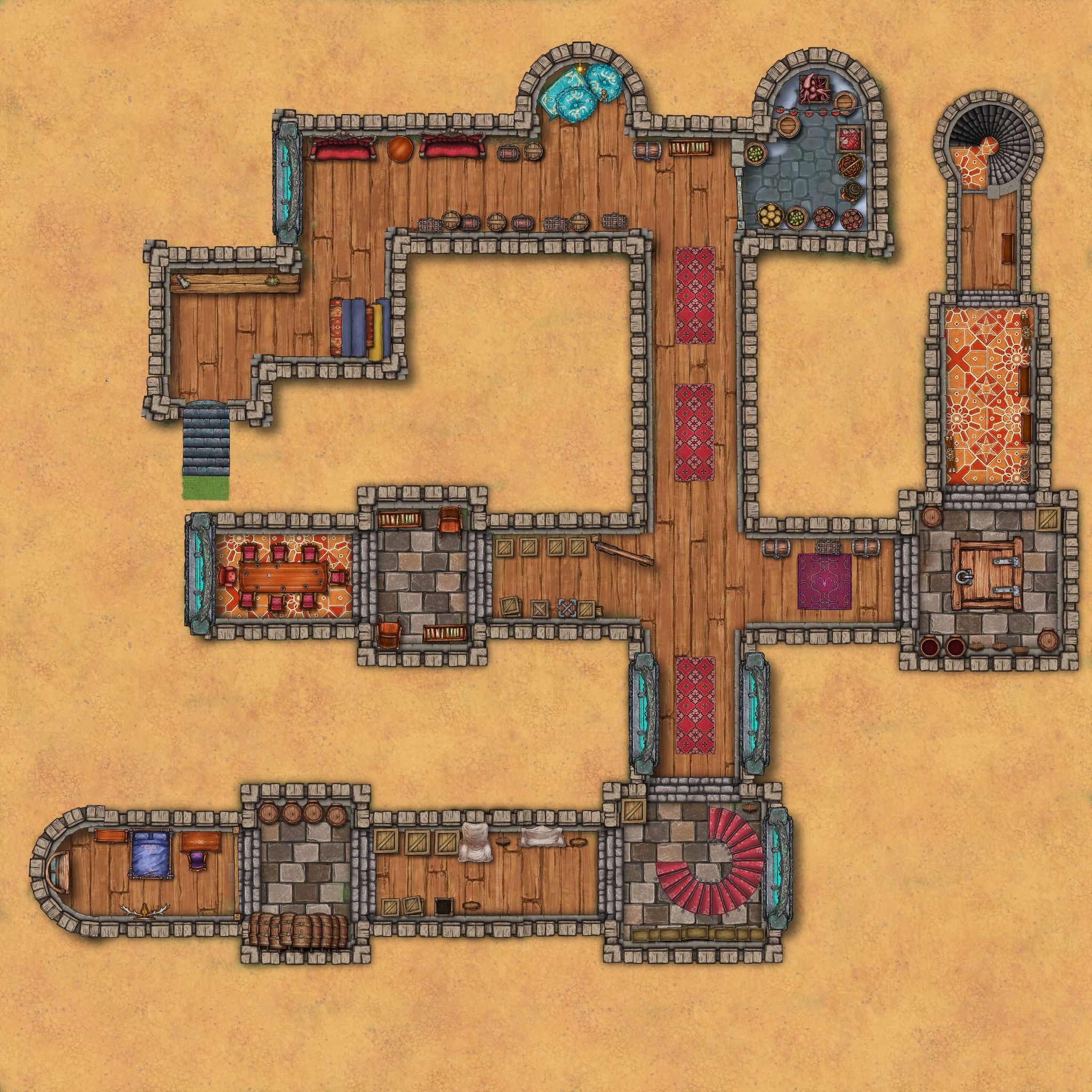 CASTLE DUNGEON LEVEL | Inkarnate - Create Fantasy Maps Online
