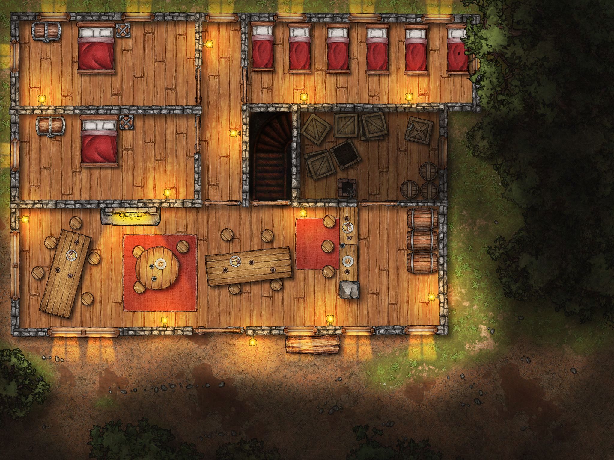 Tome 0 - the drowned inn | Inkarnate - Create Fantasy Maps Online