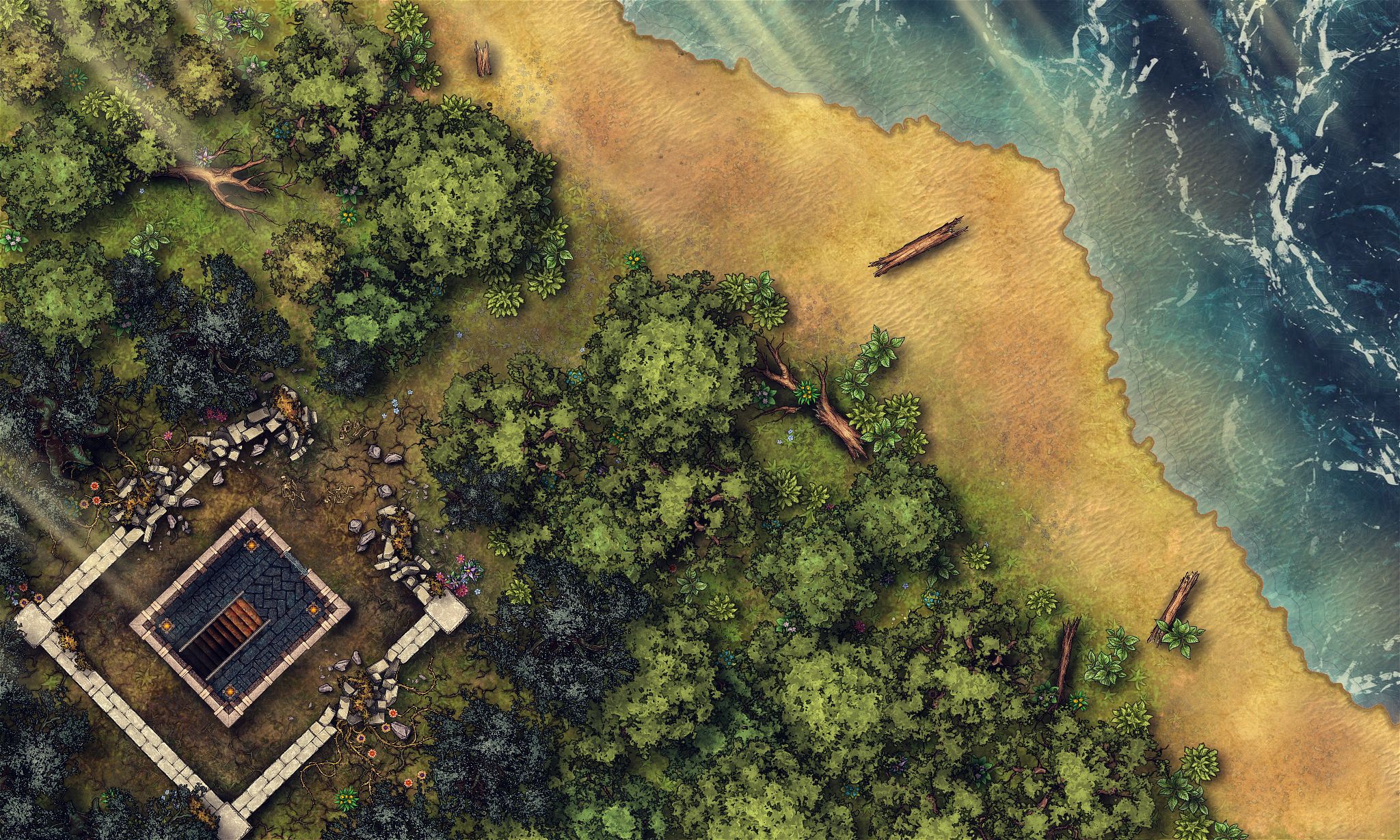 Jungle temple | Inkarnate - Create Fantasy Maps Online
