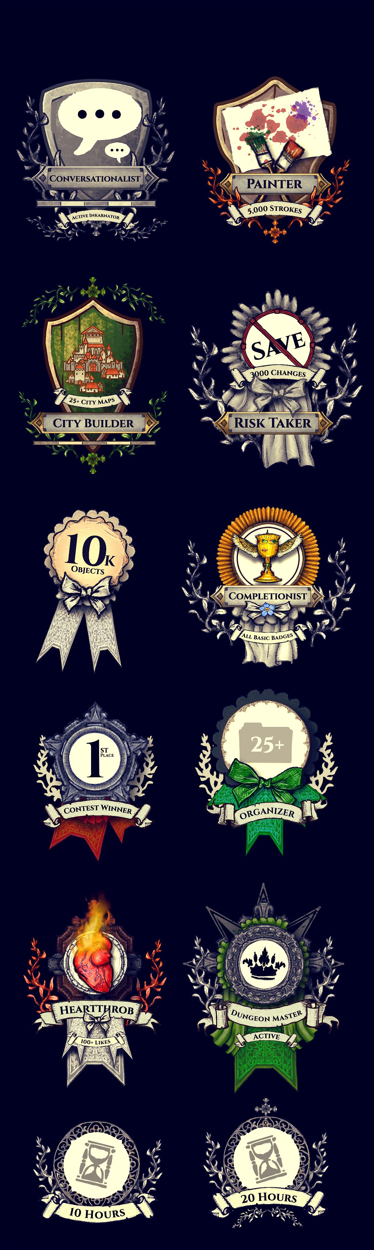Ink Badges #1 | Inkarnate - Create Fantasy Maps Online