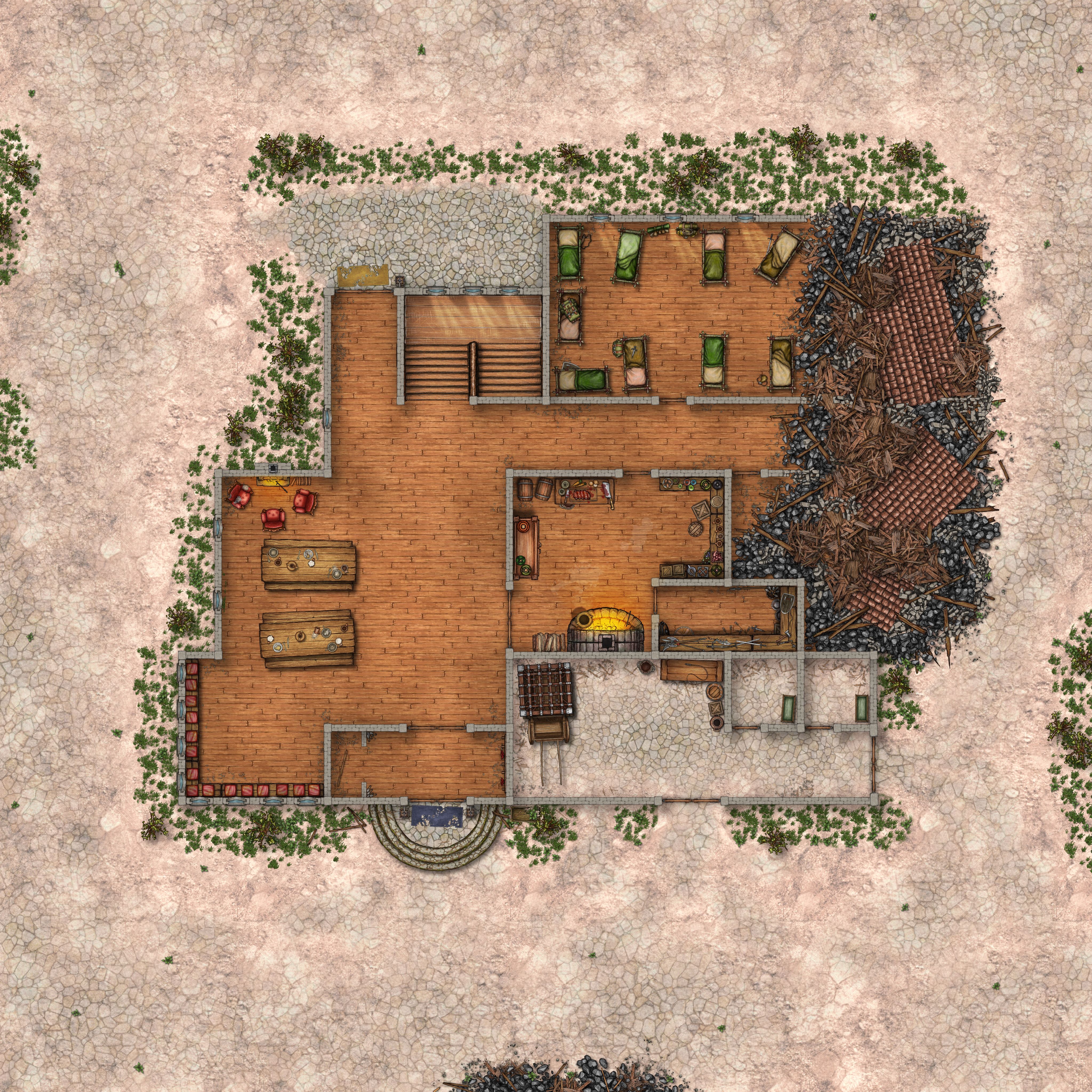 Occupied Mansion (Ground Floor) | Inkarnate - Create Fantasy Maps Online