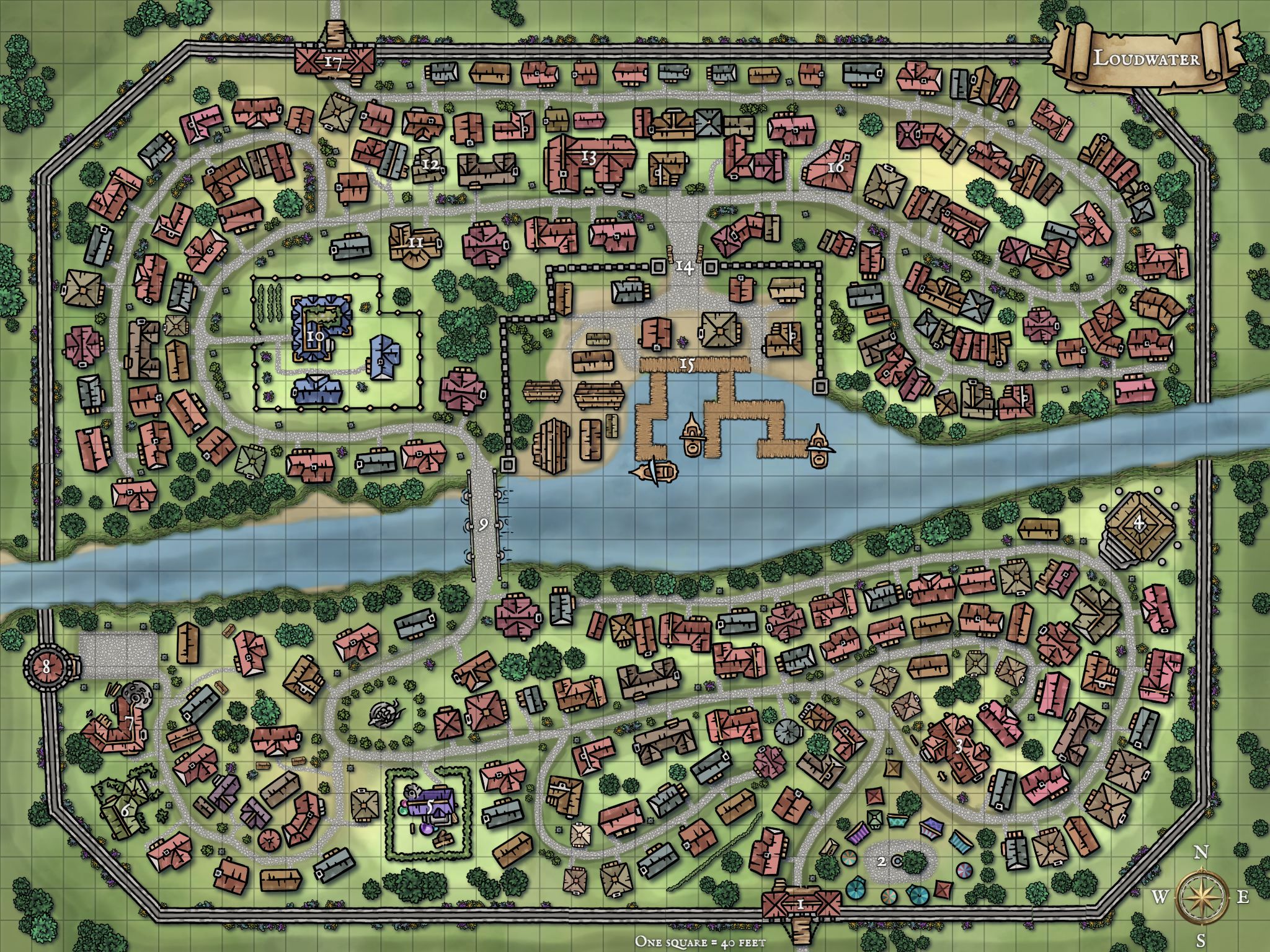 Loudwater (Sword Coast, Realms) Inkarnate Create Fantasy Maps Online