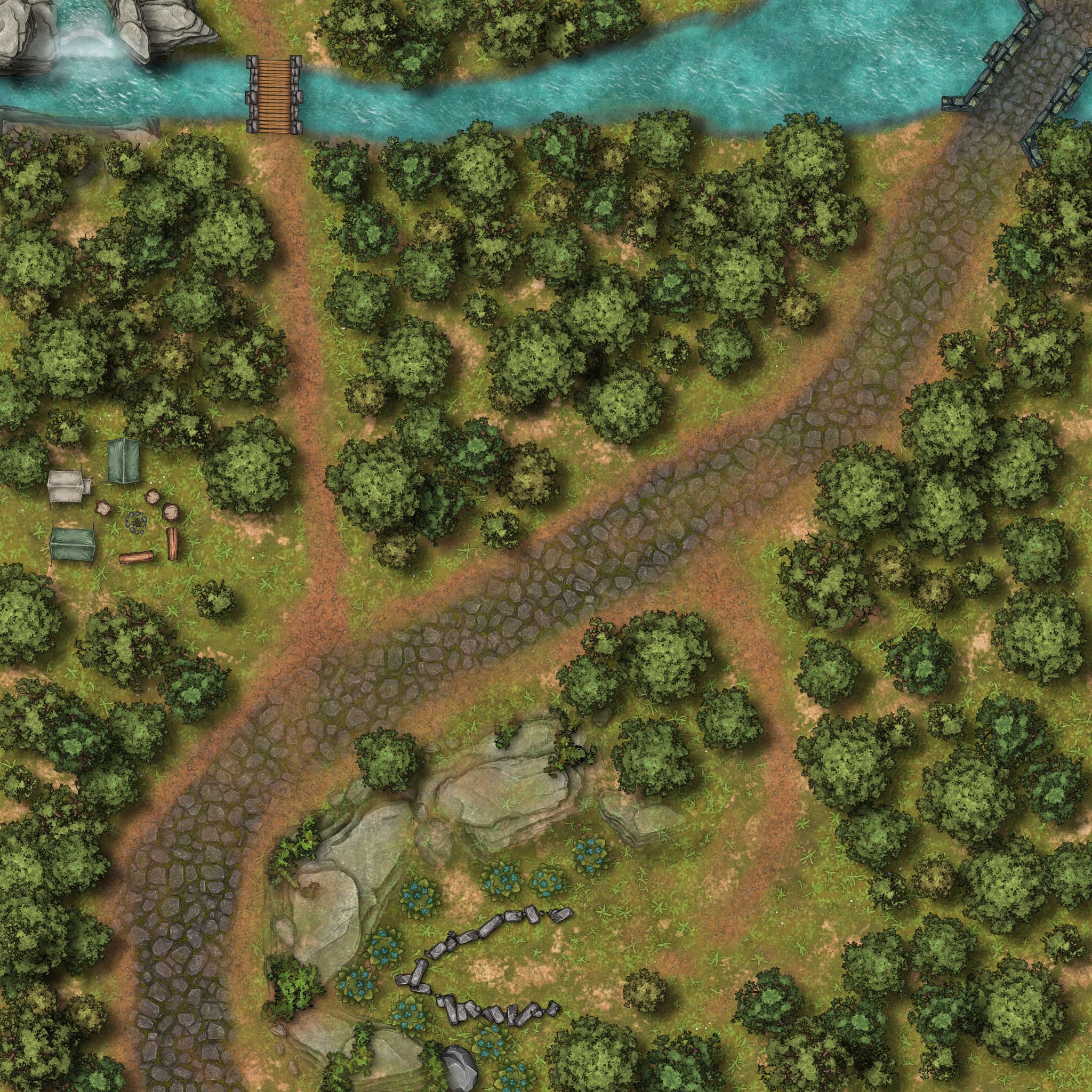 camp site by the road | Inkarnate - Create Fantasy Maps Online