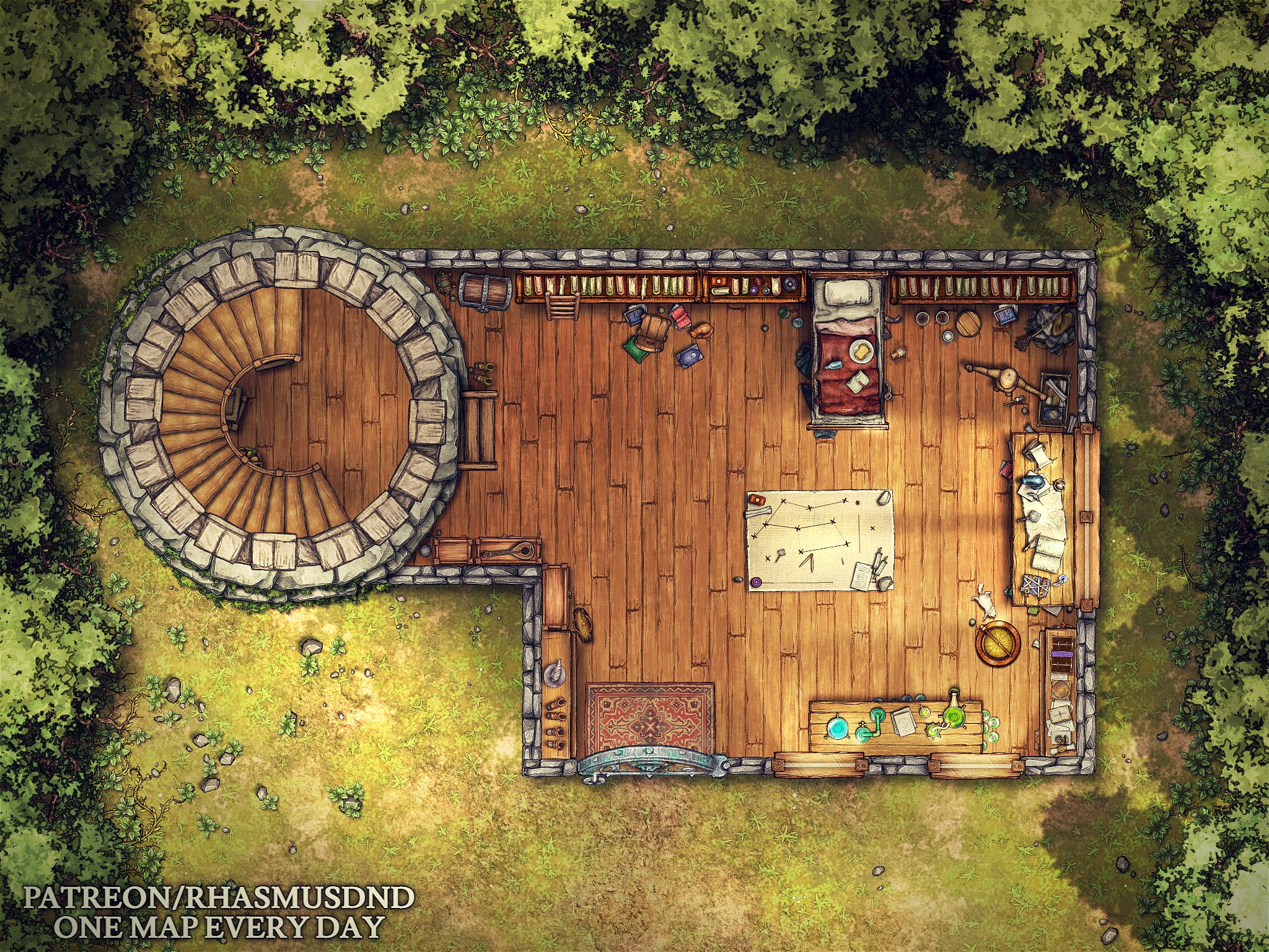 Day 196/365 Observatory 1/2 | Inkarnate - Create Fantasy Maps Online