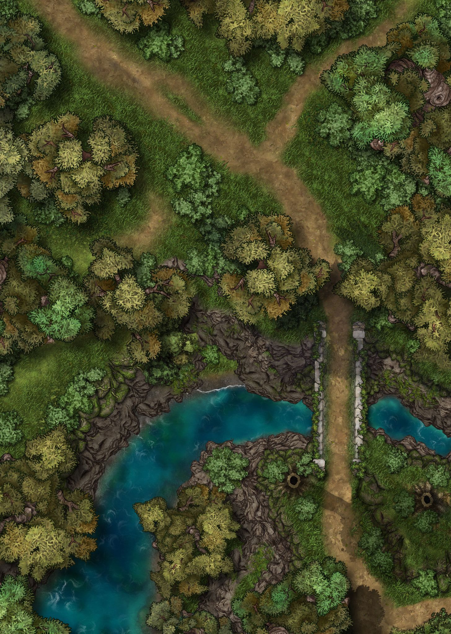 Forest Bridge - Larger | Inkarnate - Create Fantasy Maps Online