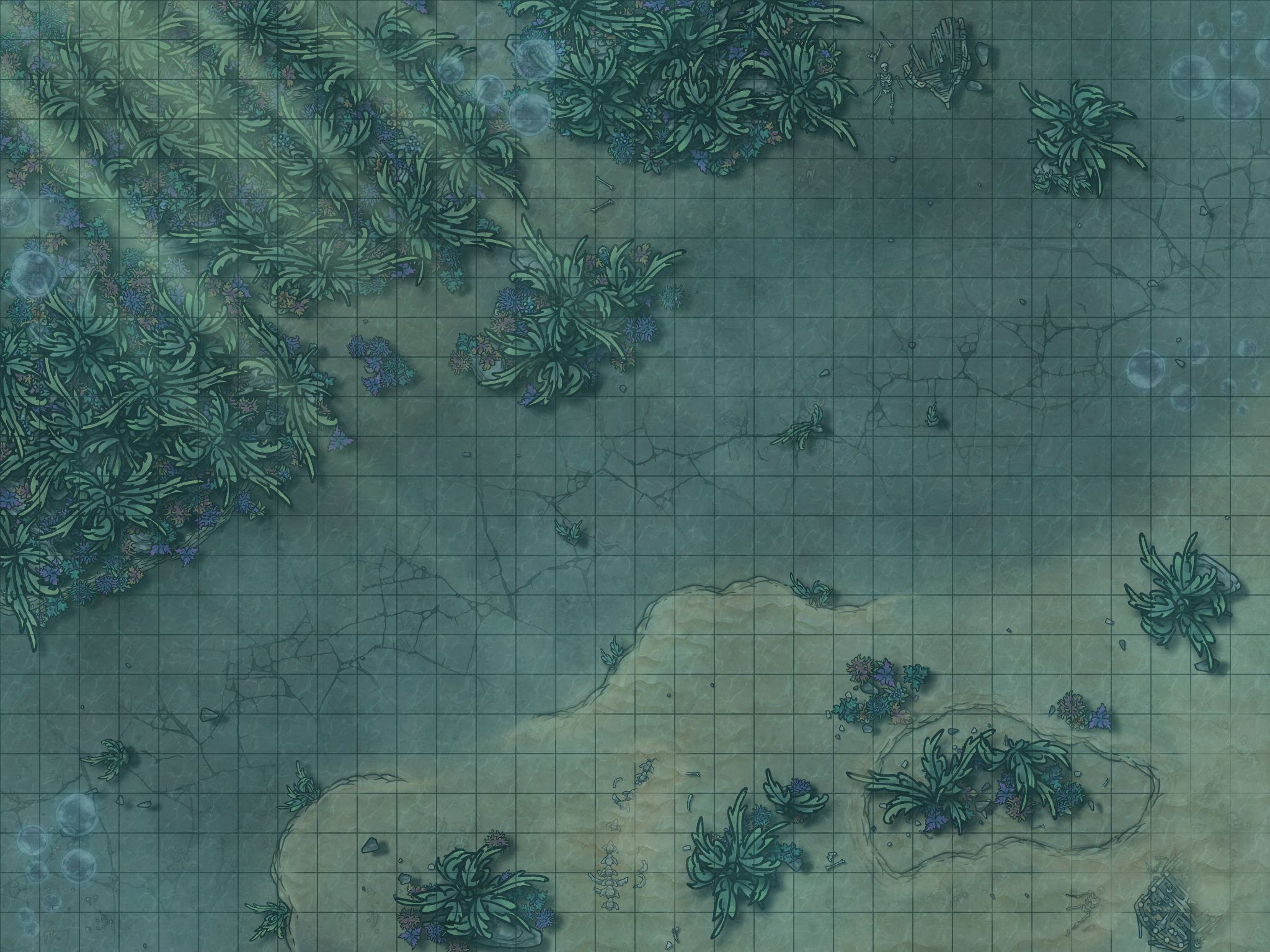 Ocean floor battle map | Inkarnate - Create Fantasy Maps Online
