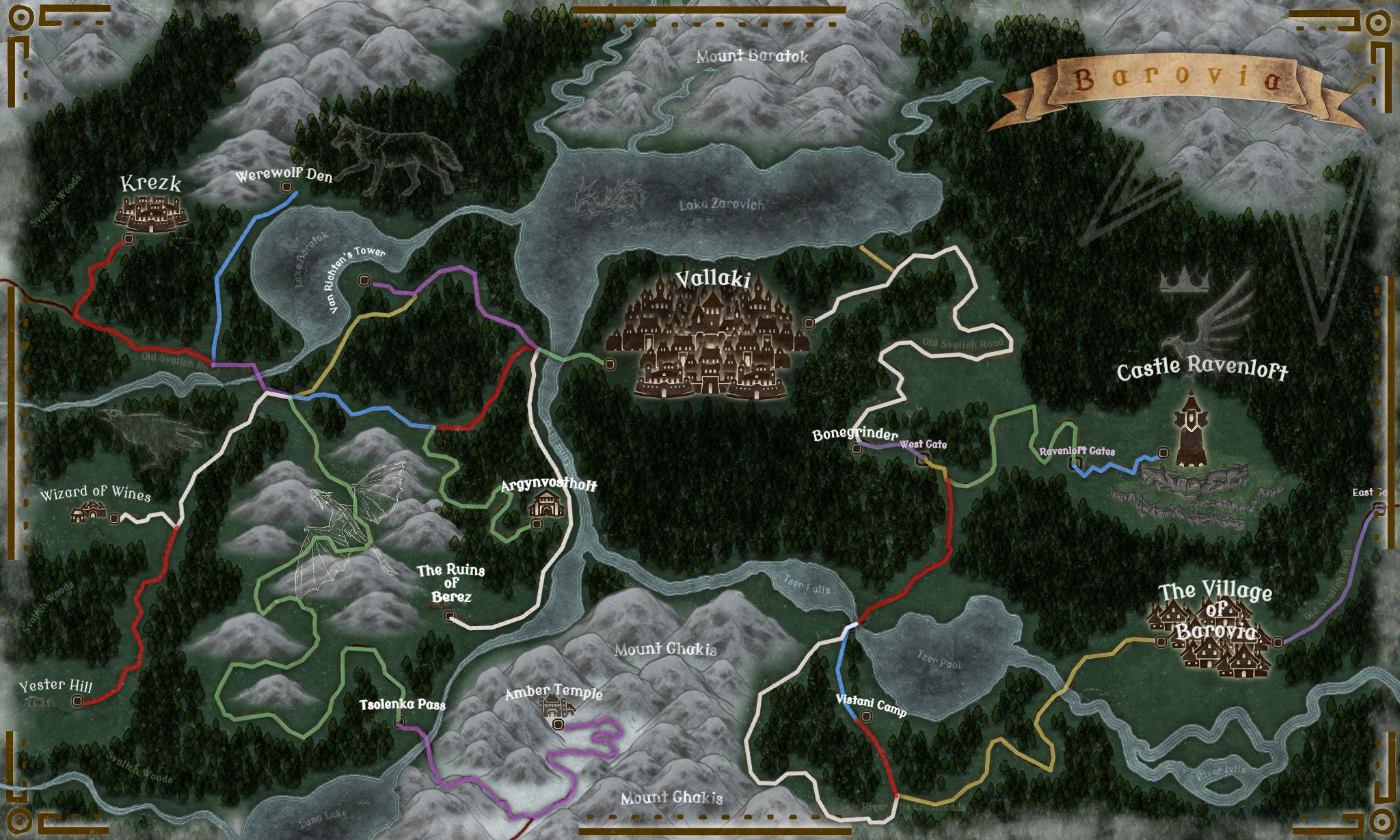 Barovia Travel Times Inkarnate Create Fantasy Maps Online