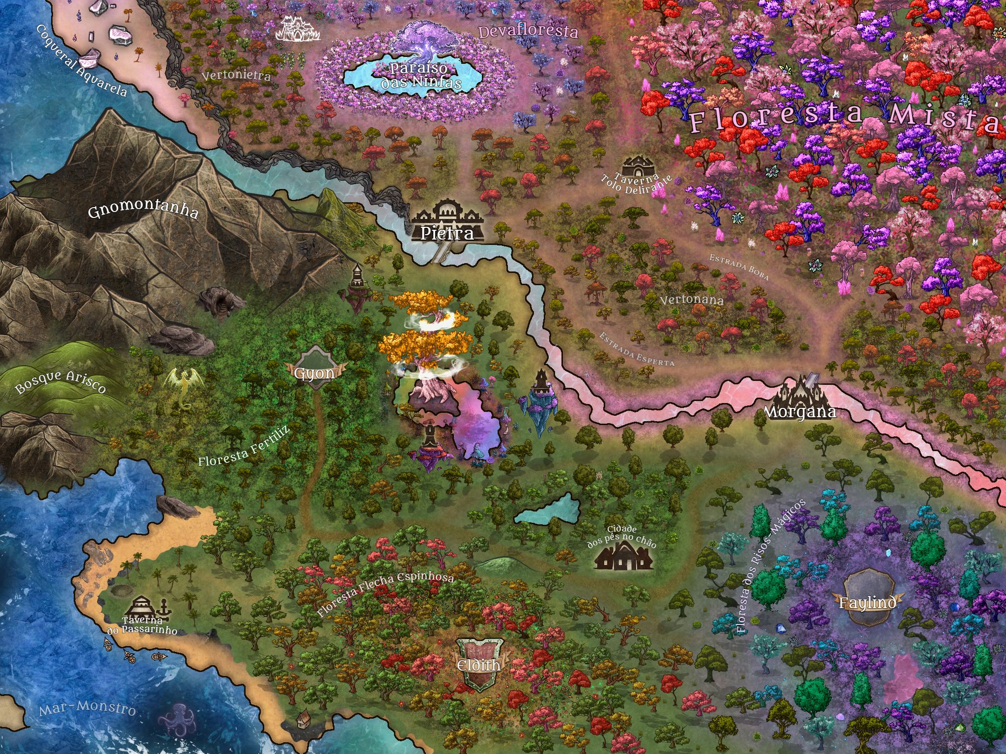 gabriel - mapa regional | Inkarnate - Create Fantasy Maps Online