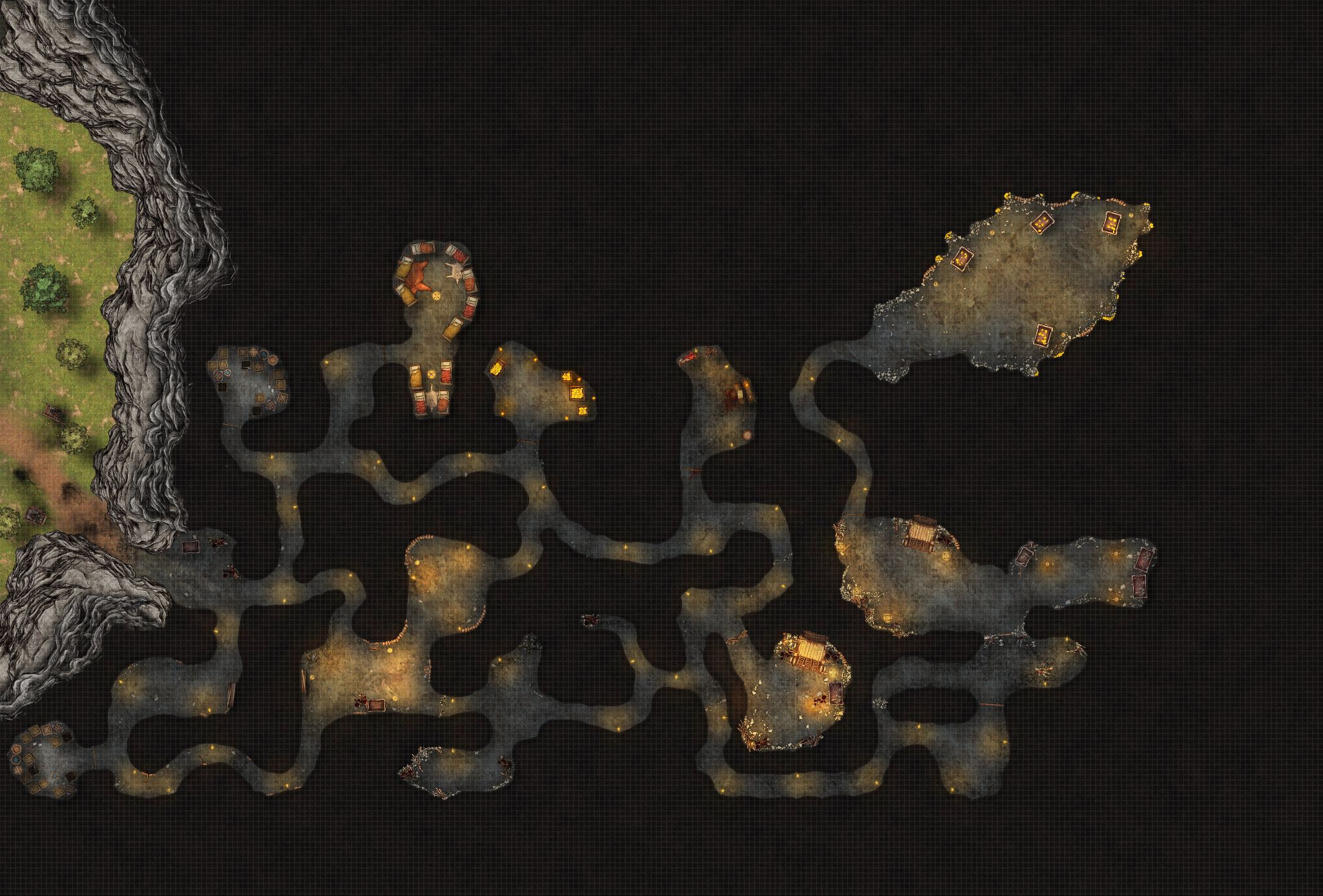 Underground Mountain Gold Mine | Inkarnate - Create Fantasy Maps Online