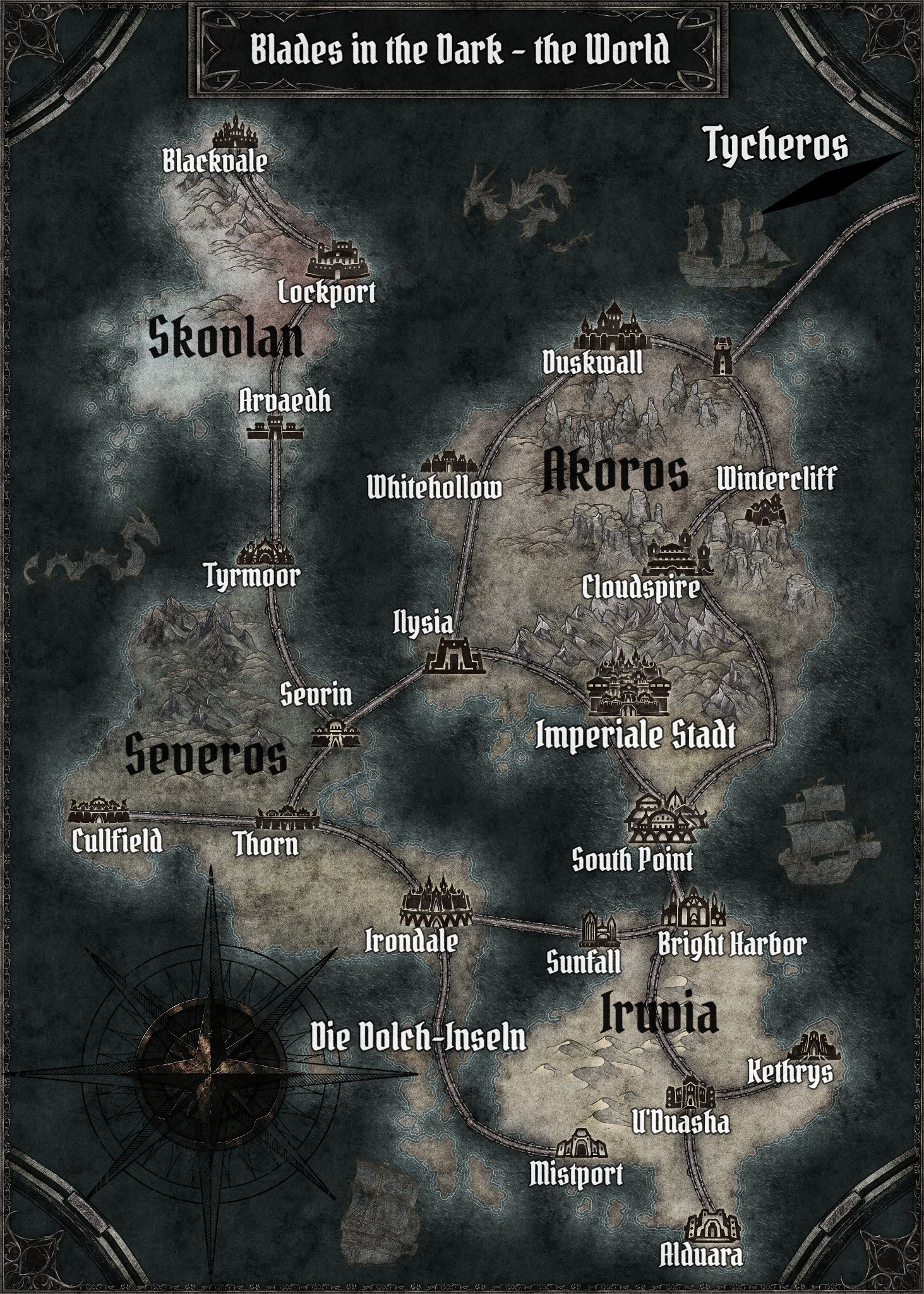 Blades in the Dark (Weltkarte) Inkarnate Create Fantasy Maps Online