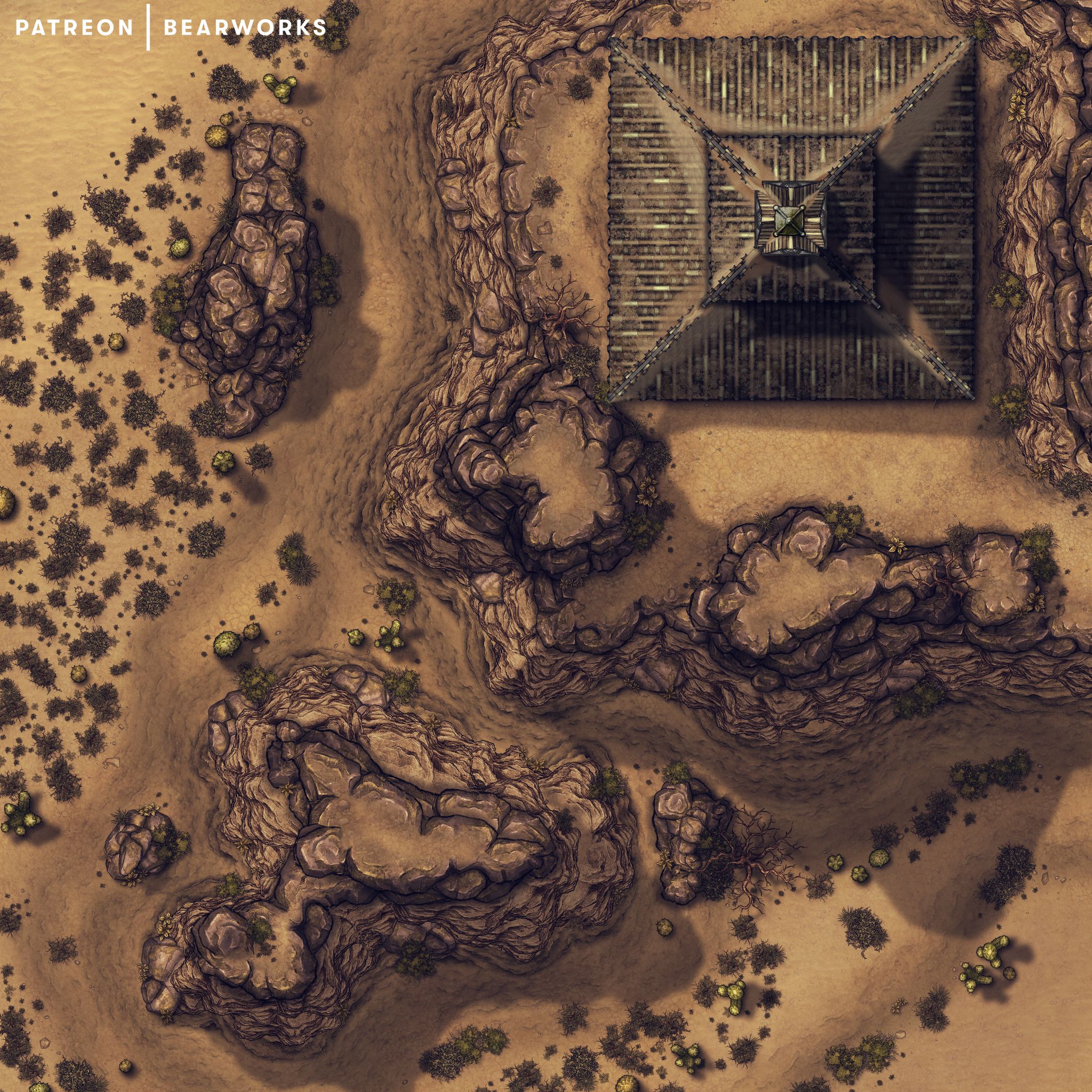 Mesa Temple | Roof | Inkarnate - Create Fantasy Maps Online