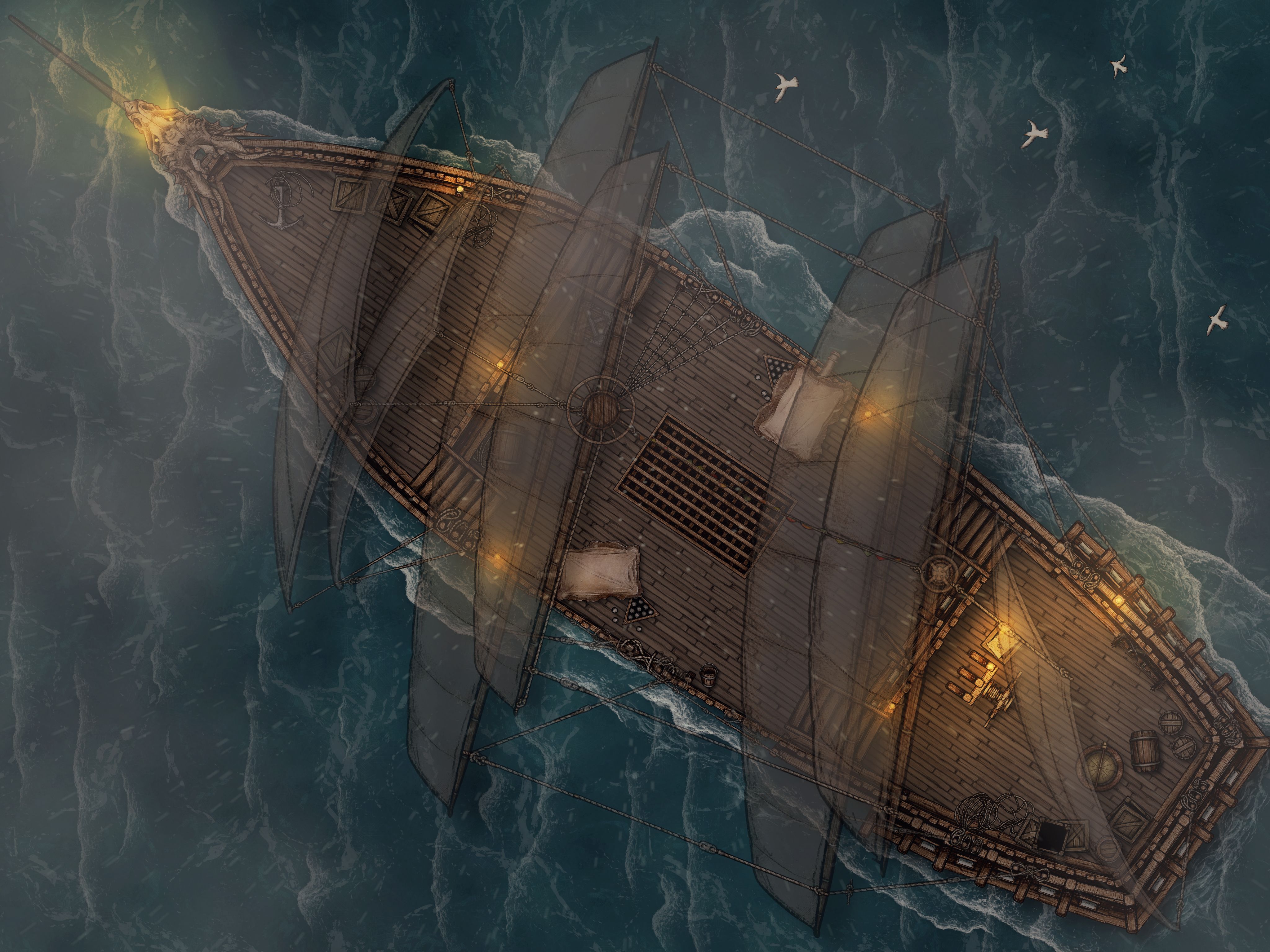 The Queen's Reprisal Main Deck Inkarnate Create Fantasy Maps Online