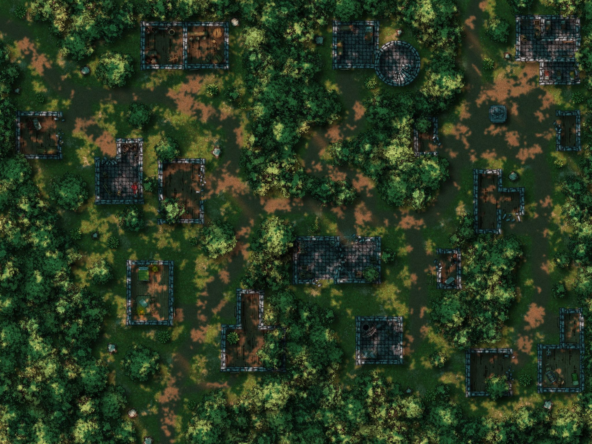 Pt. 2.5 Ruins of Thundertree (day) | Inkarnate - Create Fantasy Maps Online