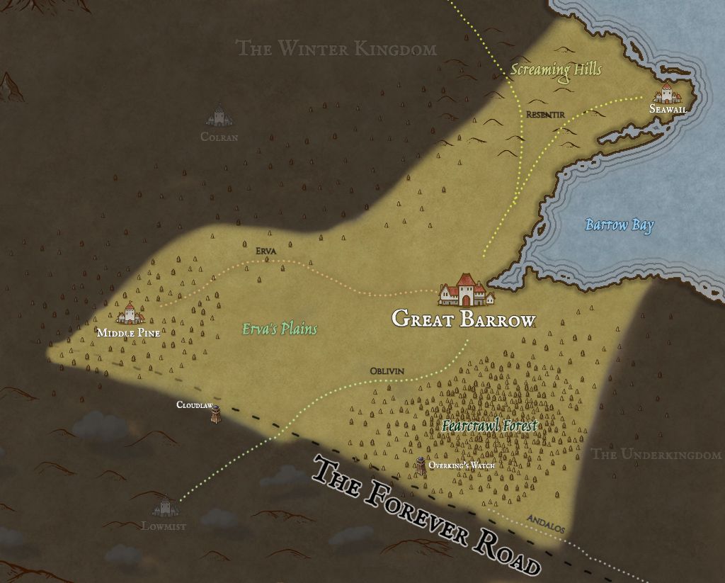 The Barrow Kingdom (Barrow Crawlers shown) | Inkarnate - Create Fantasy ...