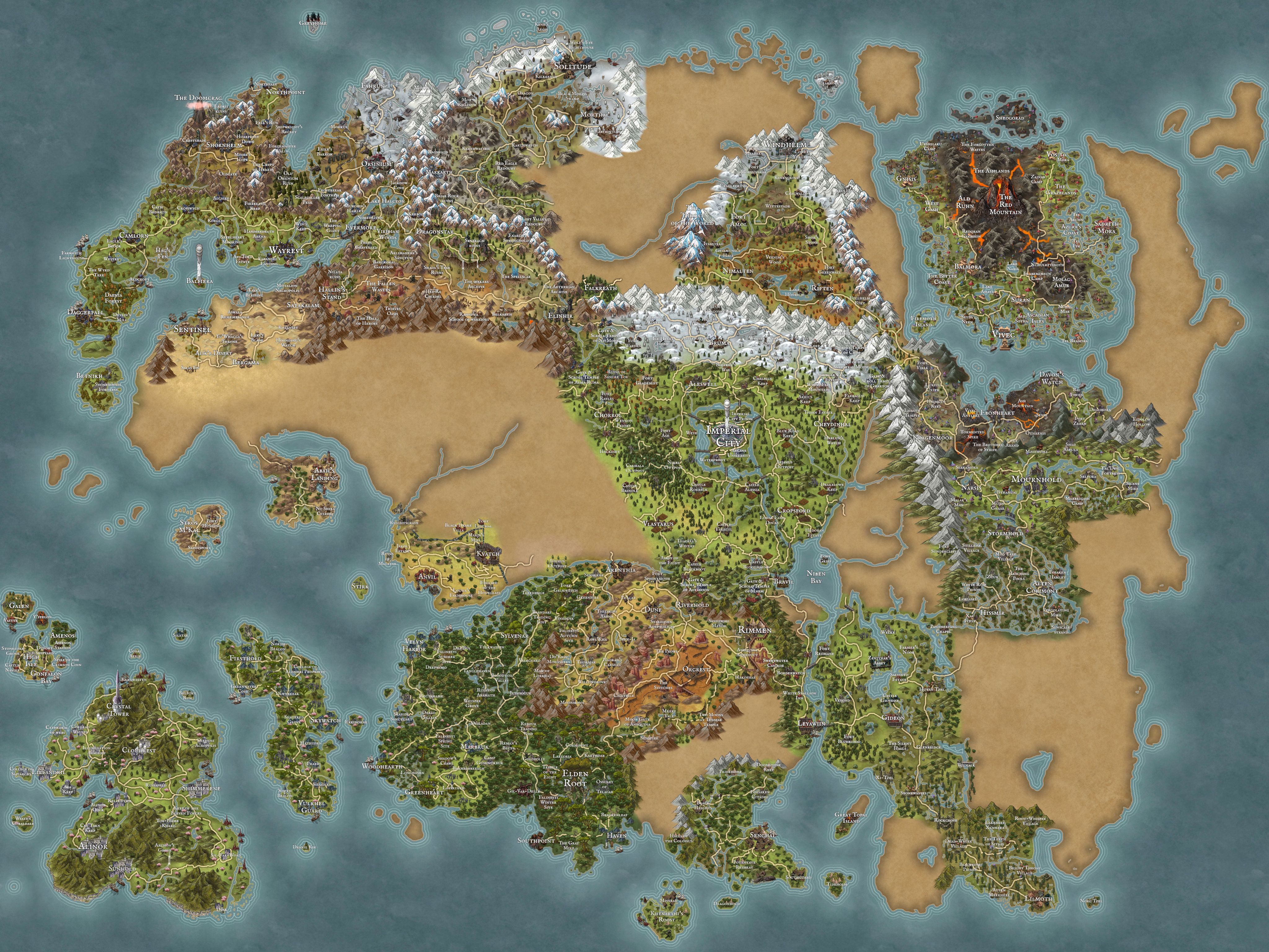 Tamriel Map