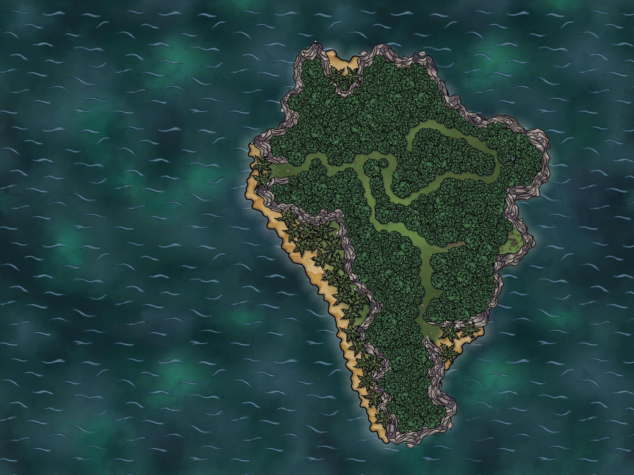 Tropical Island | Inkarnate - Create Fantasy Maps Online