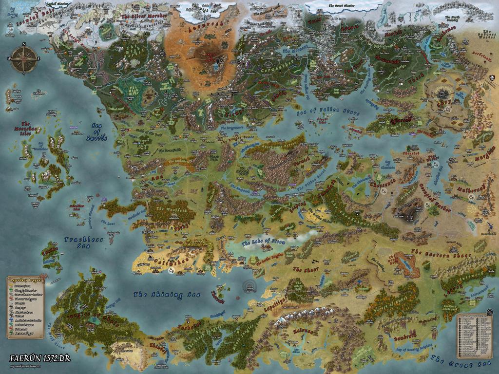 A Surprisingly Detailed Map Of Faerun, The Forgotten Realms, 54% OFF