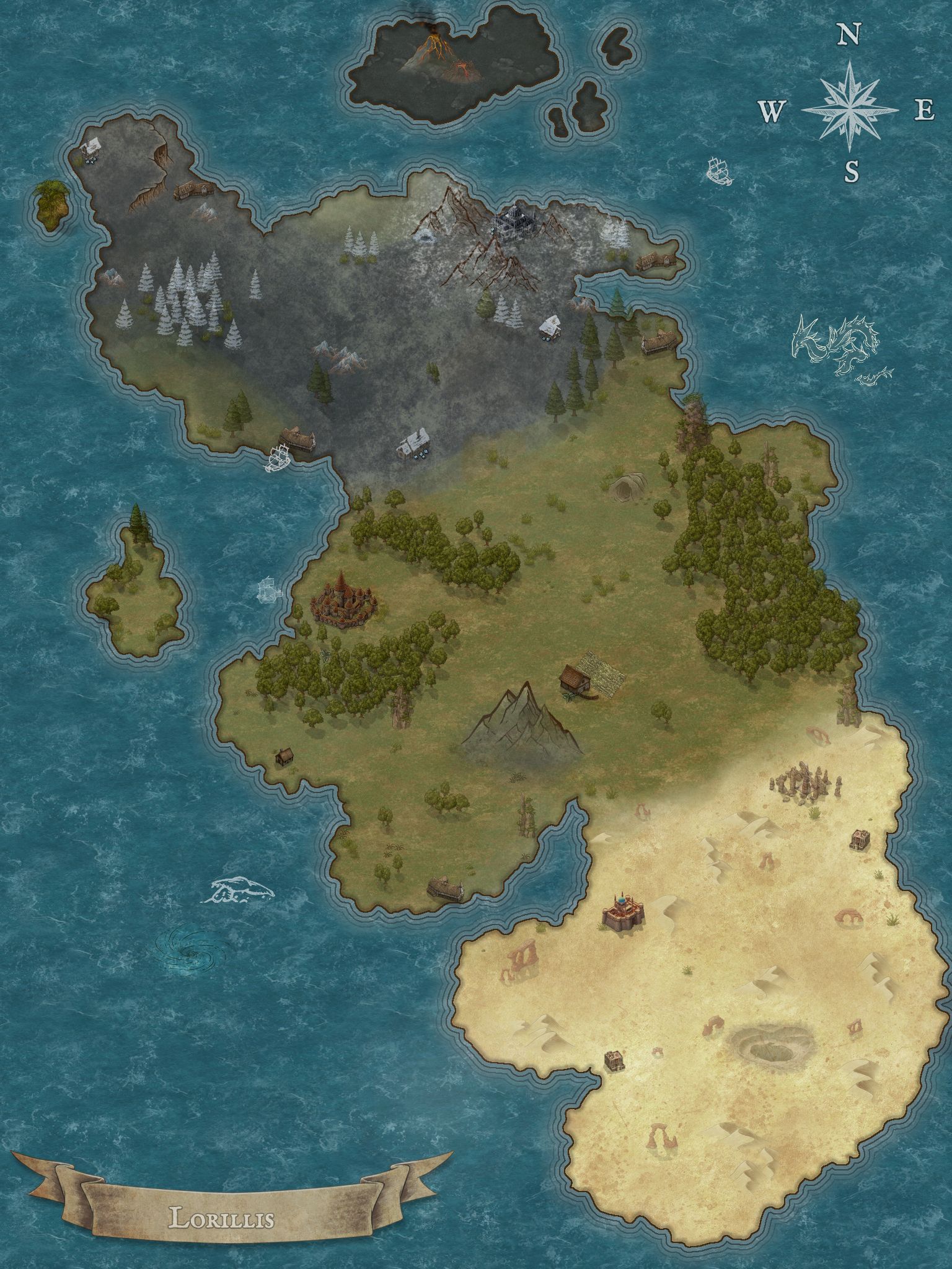 World map Lorillis | Inkarnate - Create Fantasy Maps Online