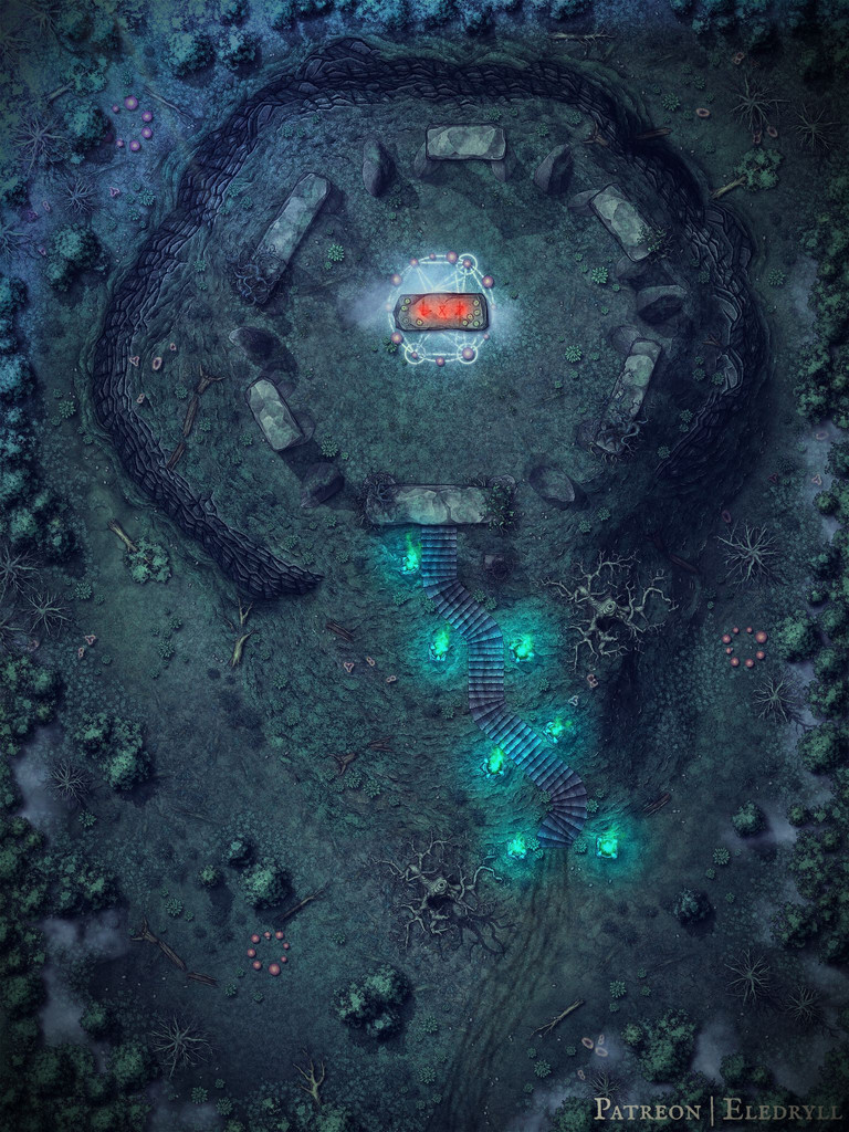 Argynvostholt - Roof (night) | Inkarnate - Create Fantasy Maps Online