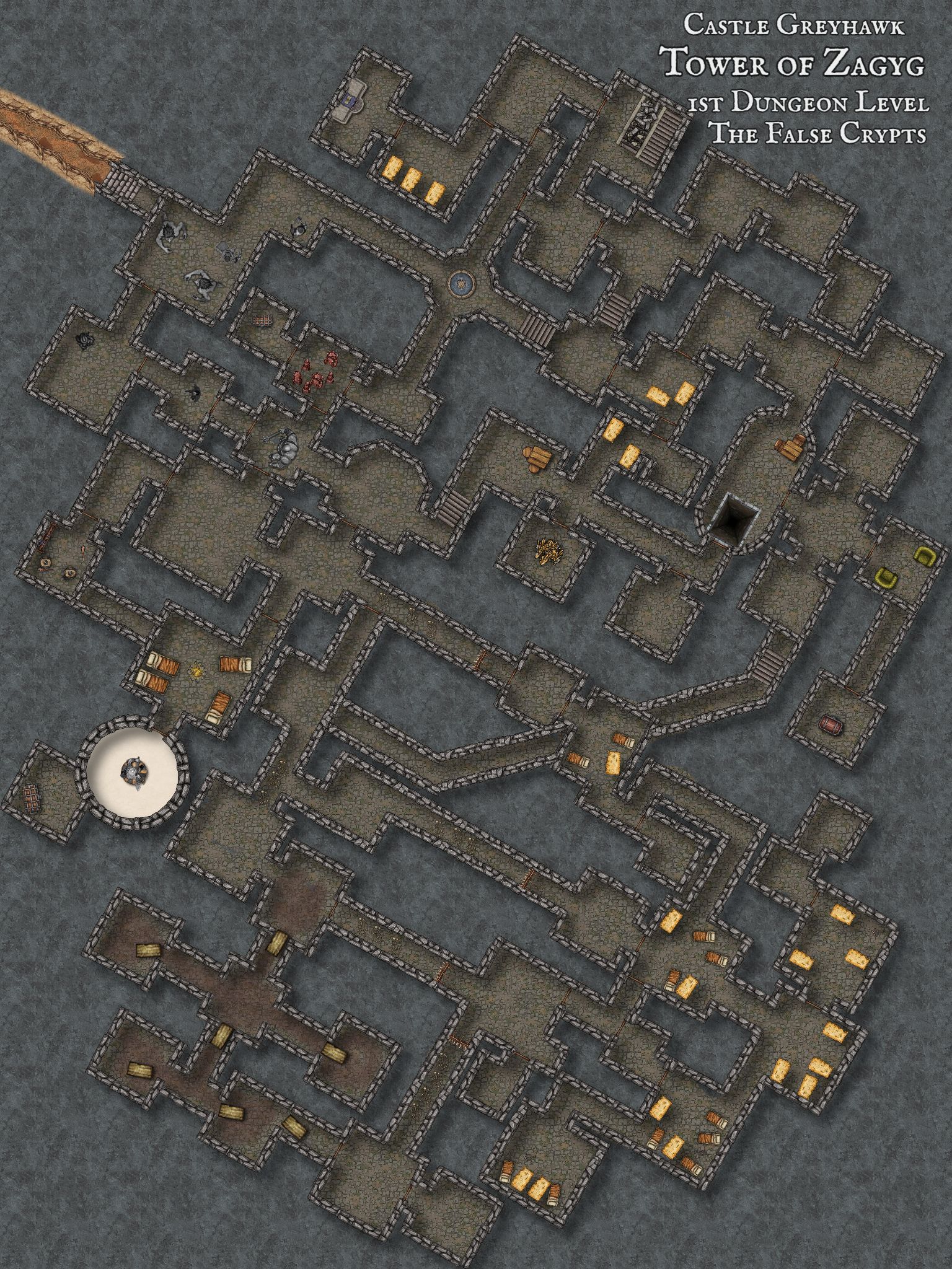 Tower of Zagyg 1st Floor- The False Crypts | Inkarnate - Create Fantasy ...