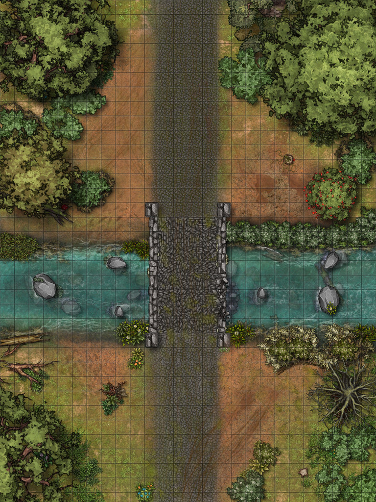 River Crossing / Bridge Ambush | Inkarnate - Create Fantasy Maps Online