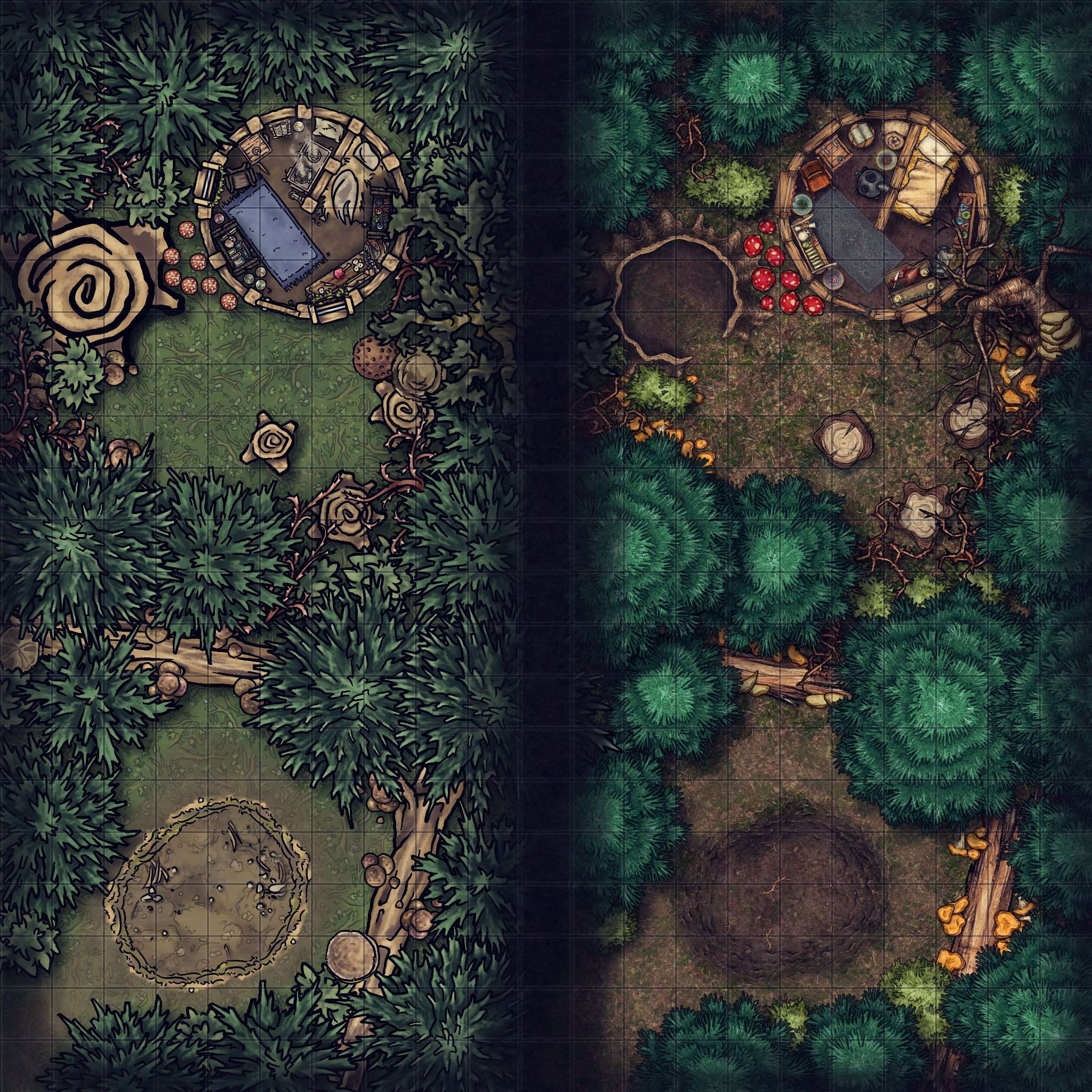 Tiny, Hidden Forest Hut Inkarnate Create Fantasy Maps Online