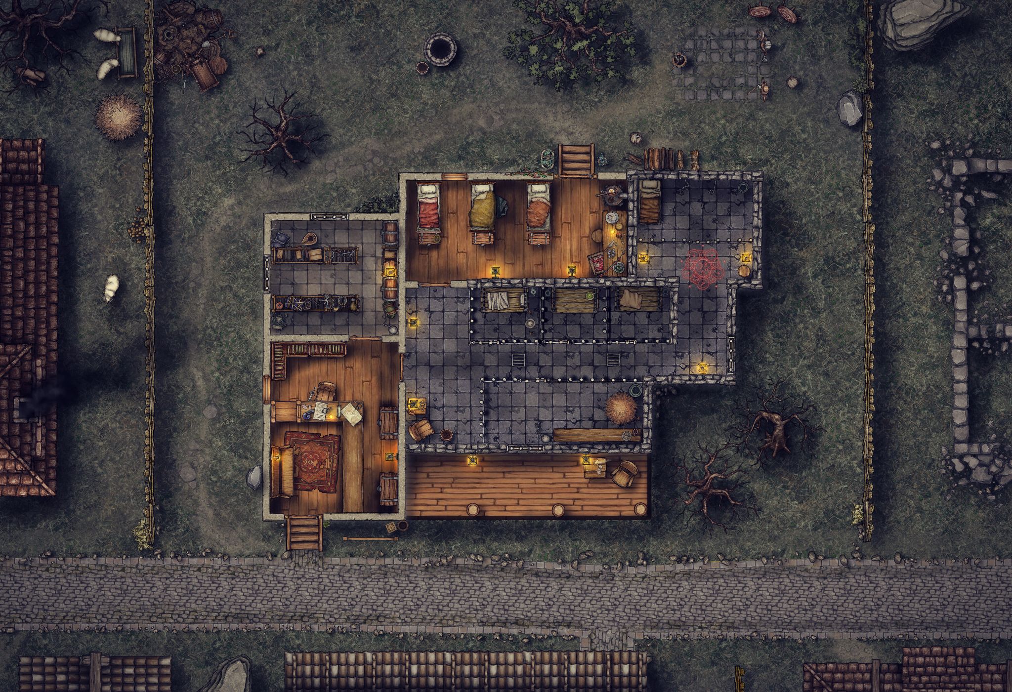 Small town jail fall variant Inkarnate Create Fantasy Maps Online
