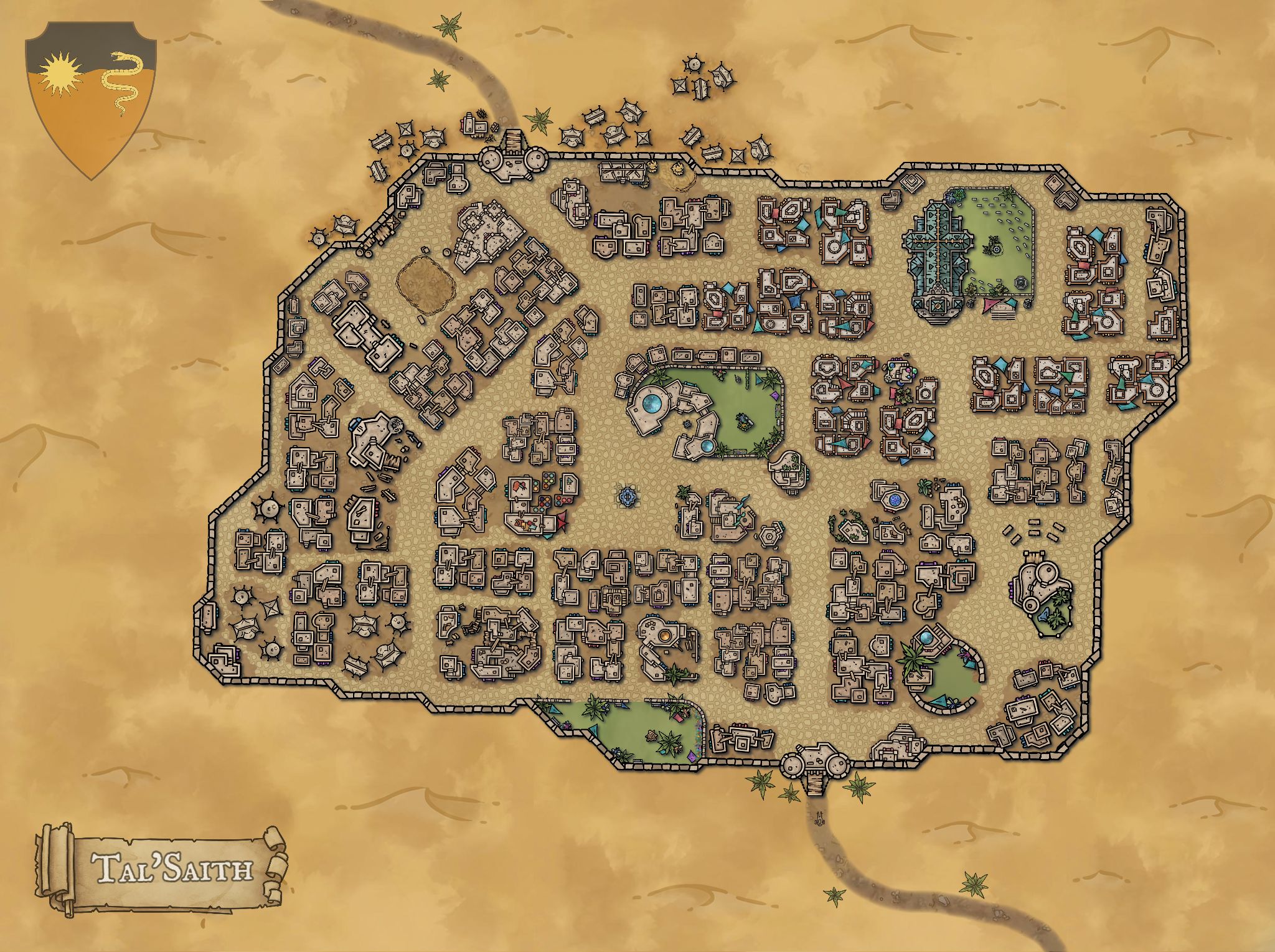 Desert City Talsaith Inkarnate Create Fantasy Maps Online