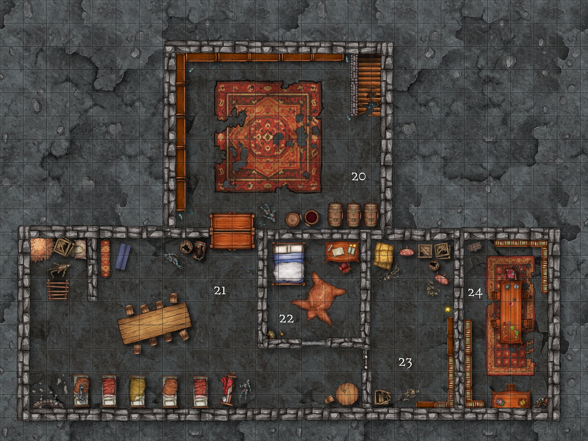 Haunted House Cellar | Inkarnate - Create Fantasy Maps Online