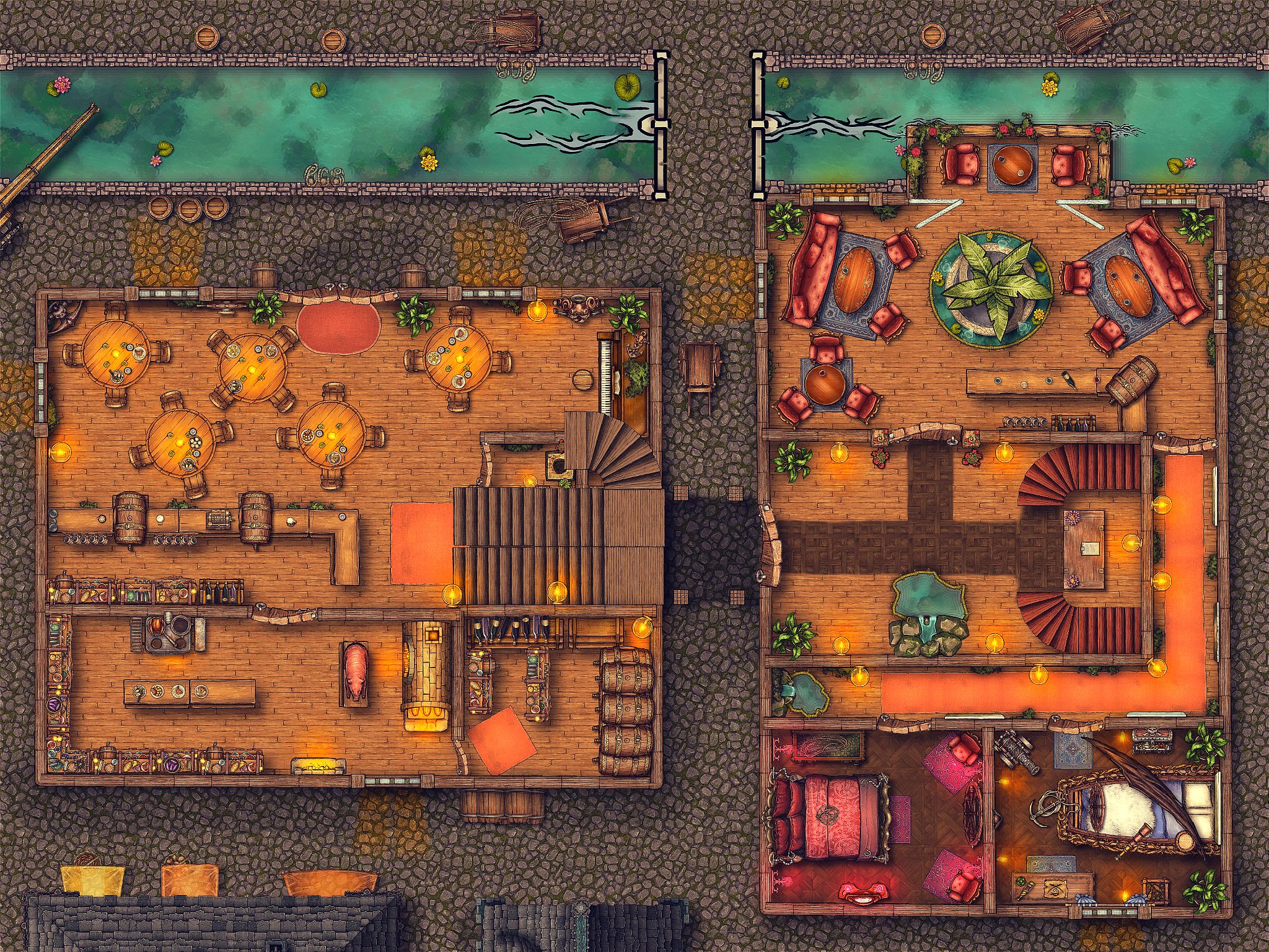 Schnellwasser Tavern and Hotel Ground Floor | Inkarnate - Create ...