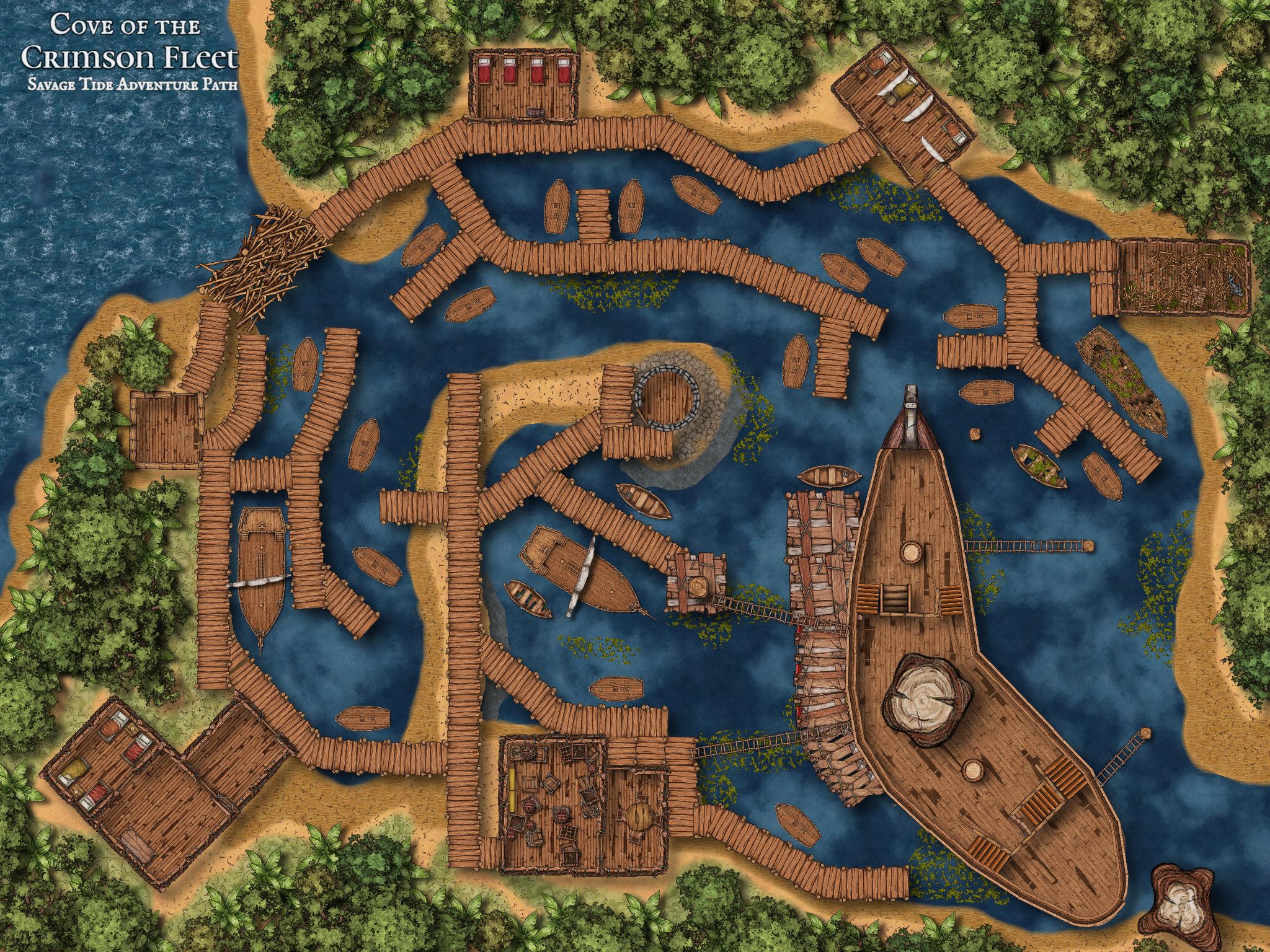Crimson Fleet Cove_Savage Tide Inkarnate Create Fantasy Maps Online