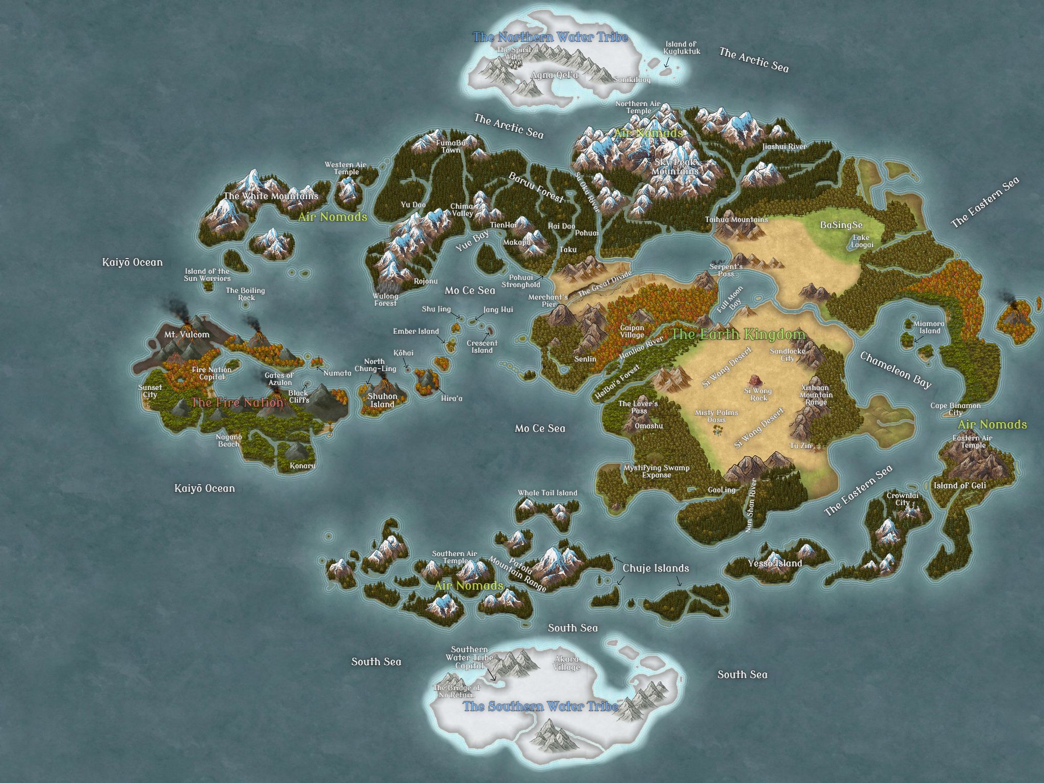 Avatar World: Pre-Kyoshi Island | Inkarnate - Create Fantasy Maps Online