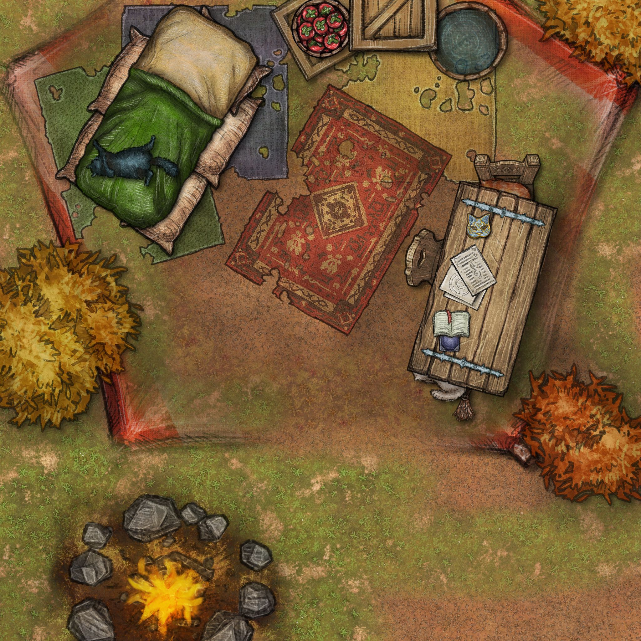 Tent Interior | Inkarnate - Create Fantasy Maps Online
