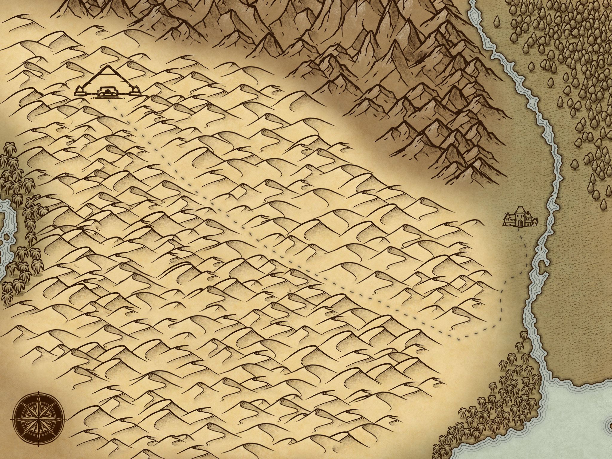 Jahmet Cartour Desert Map | Inkarnate - Create Fantasy Maps Online