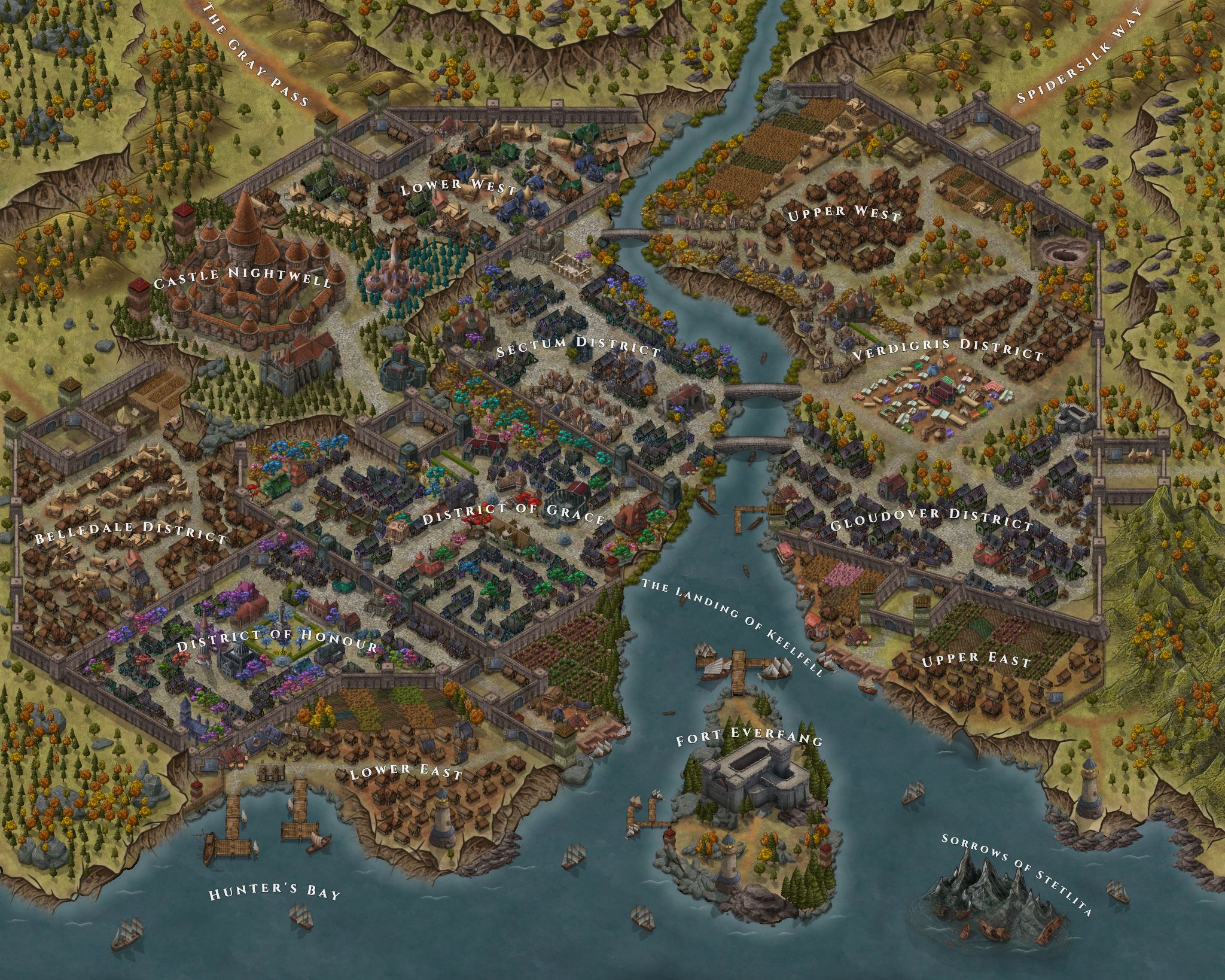 The Port City Of Goulcrest Inkarnate Create Fantasy Maps Online