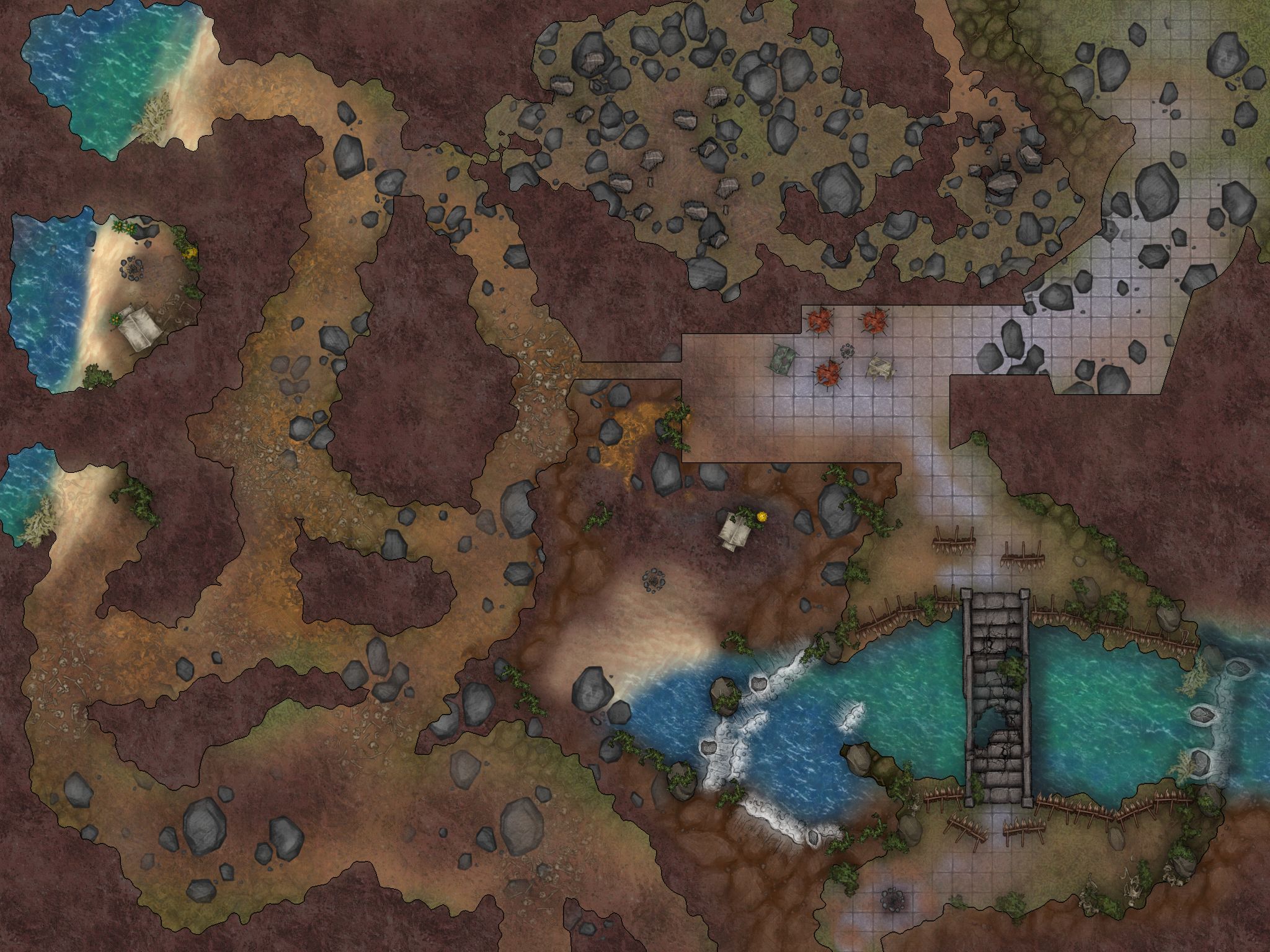 Old Mines and Forgotten Bridge | Inkarnate - Create Fantasy Maps Online