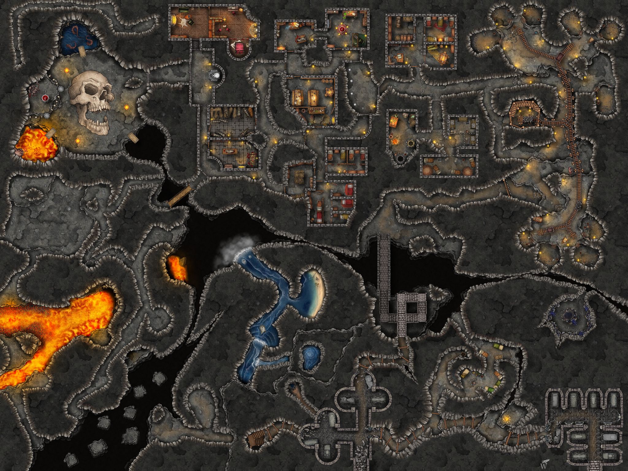 Underground evil temple | Inkarnate - Create Fantasy Maps Online