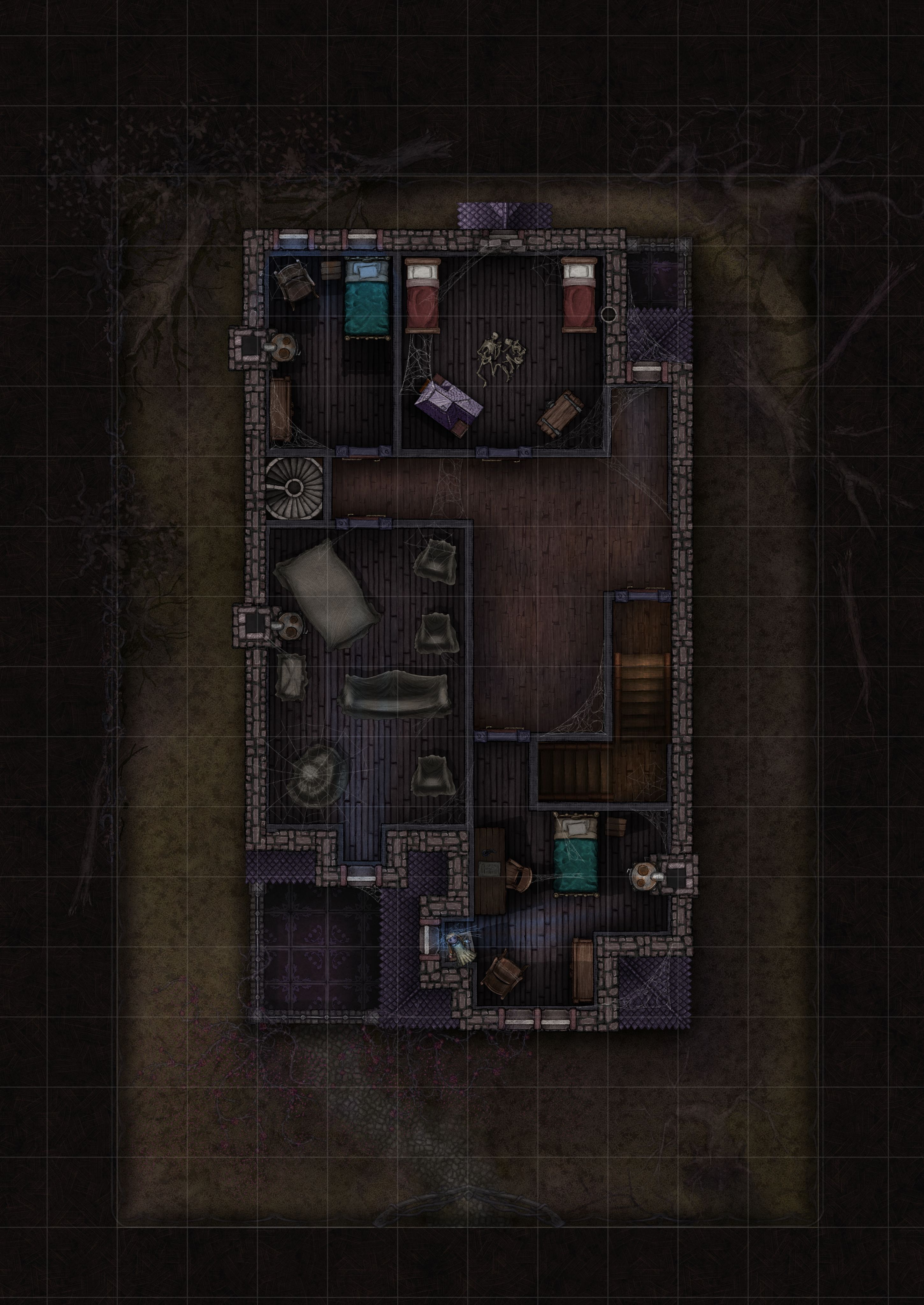 Death House Attic (CoS version) | Inkarnate - Create Fantasy Maps Online